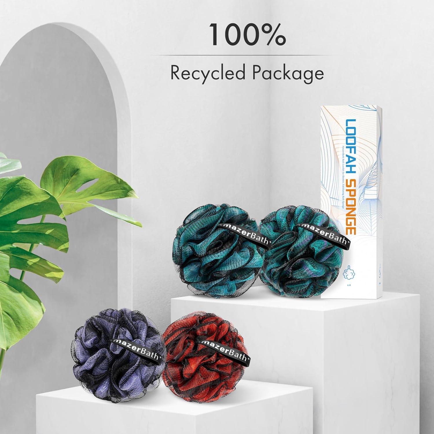 Esponja de Lufa Exfoliante AmazerBath - Set de 4 Colores