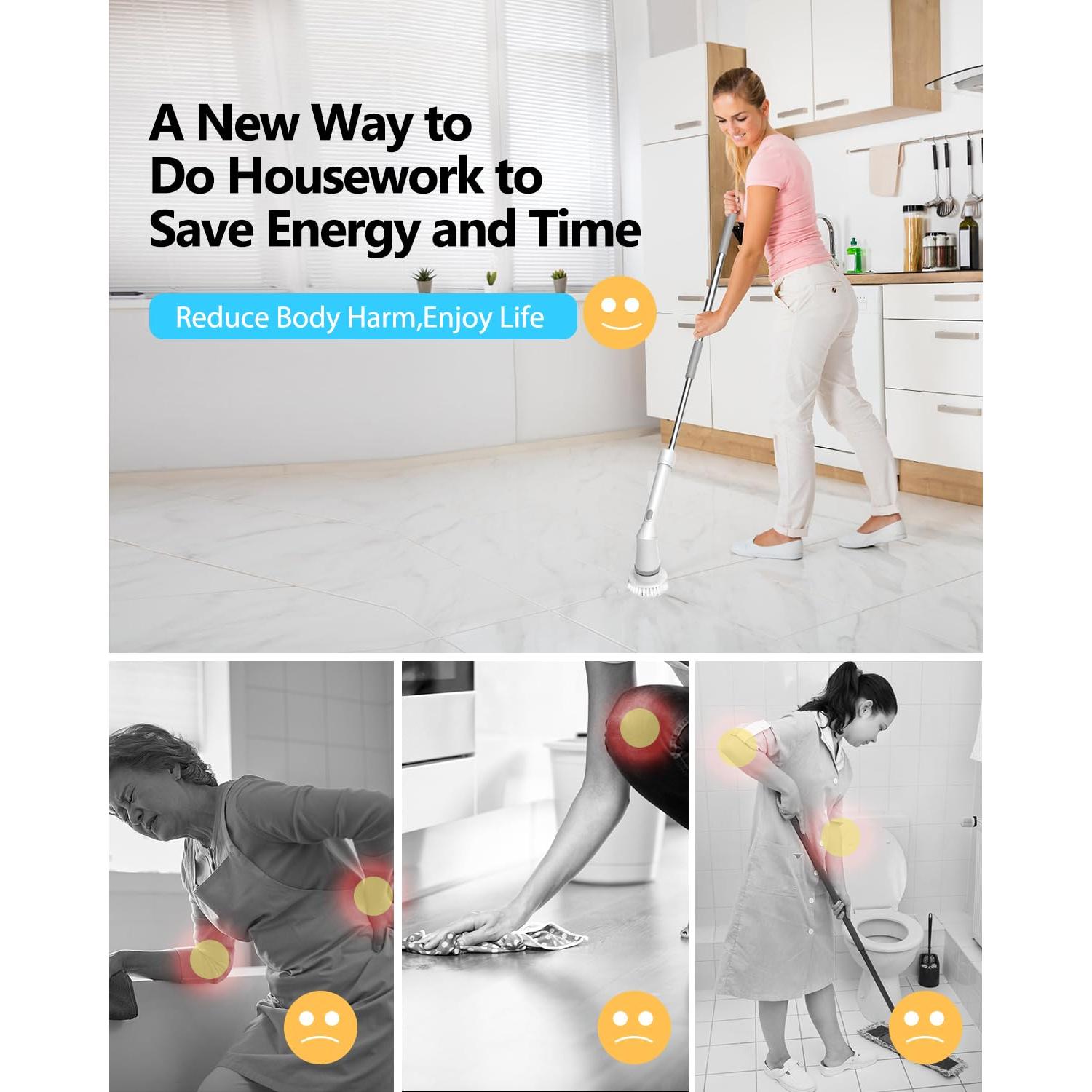 Cepillo de limpieza eléctrico UBeesize 8 cabezales IPX6