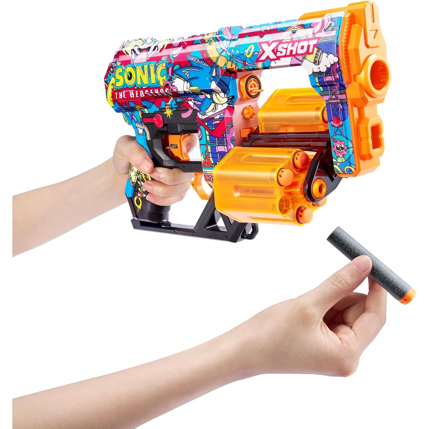 X-Shot Skins Dread Blaster Robotnik con 24 Dardos - ZURU