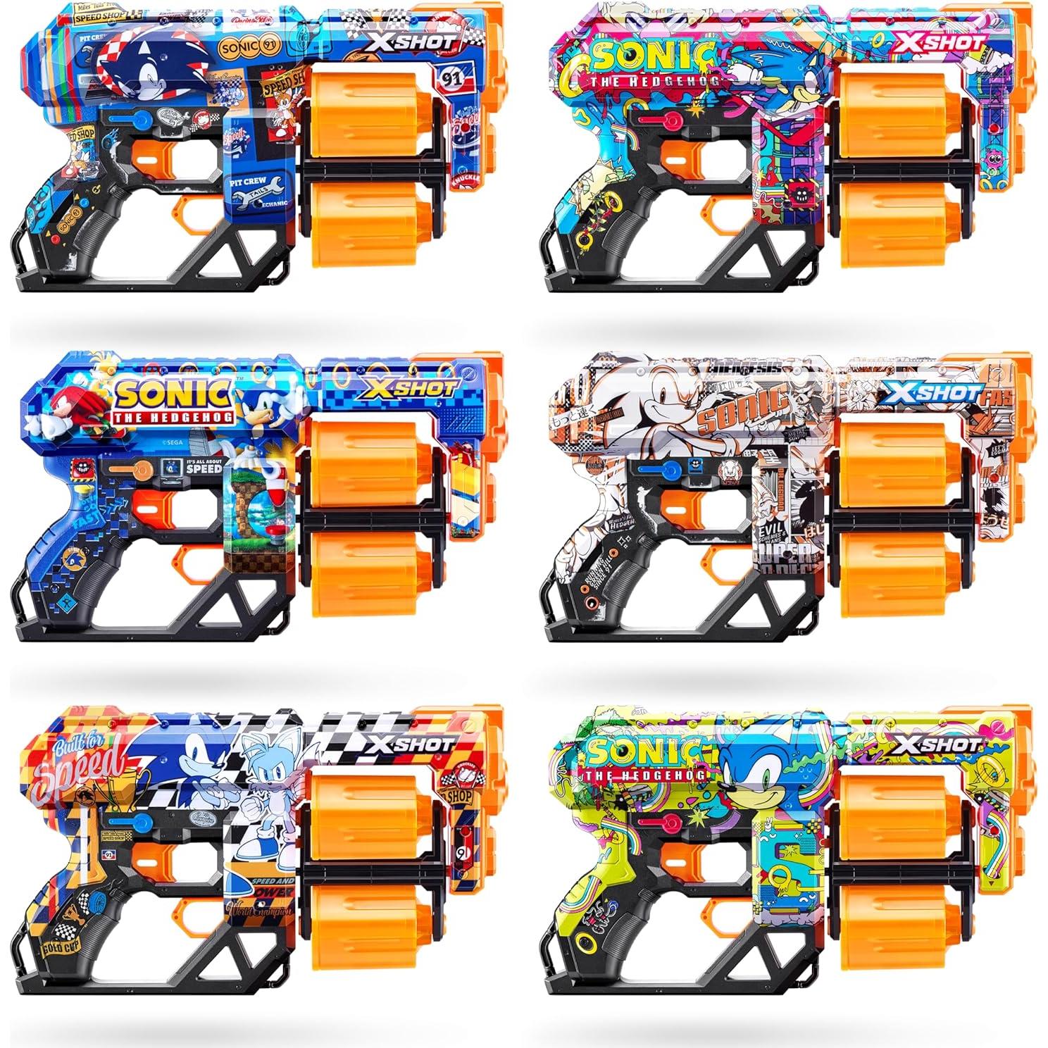 X-Shot Skins Dread Blaster Robotnik con 24 Dardos - ZURU