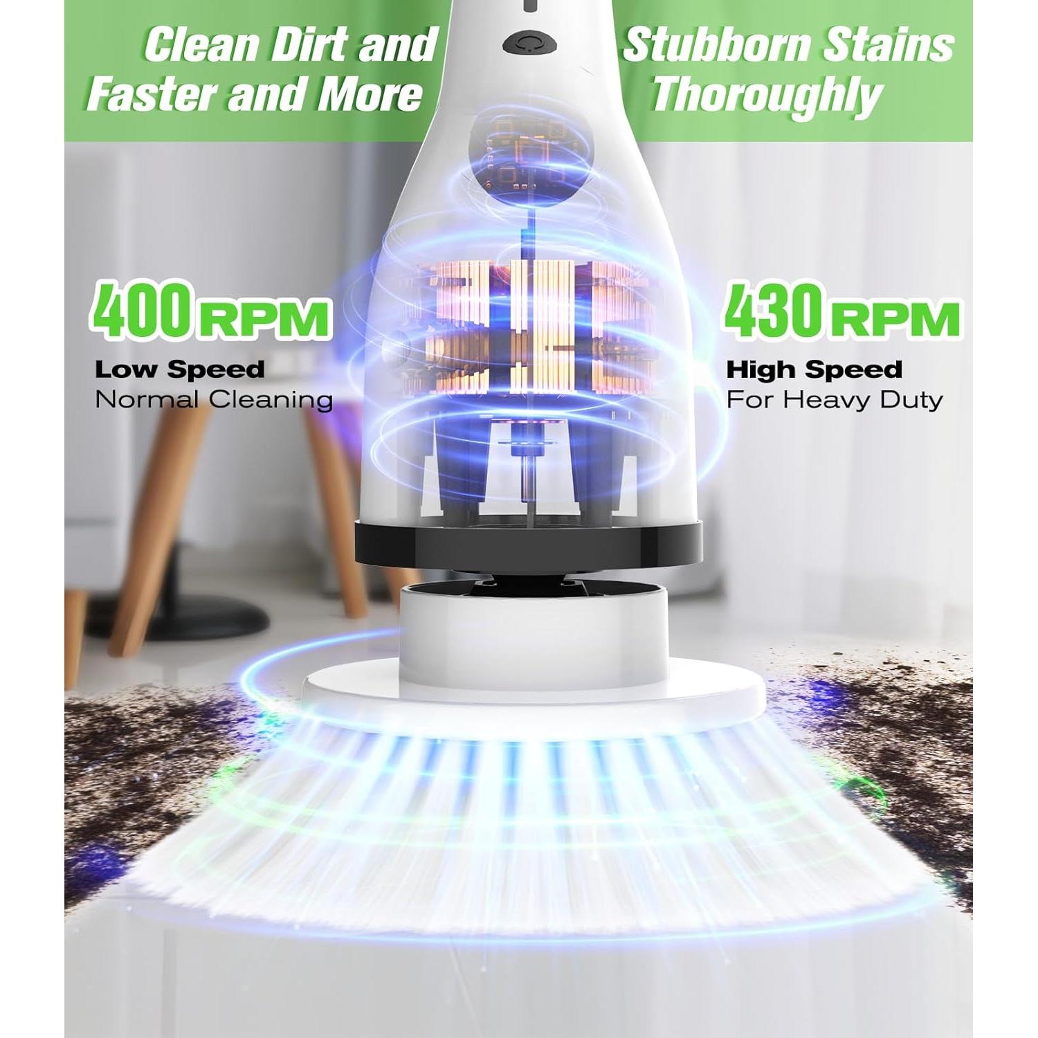 Limpiador Eléctrico Giratorio ShuxT 1.12 kg IPX5 9 Cabezas