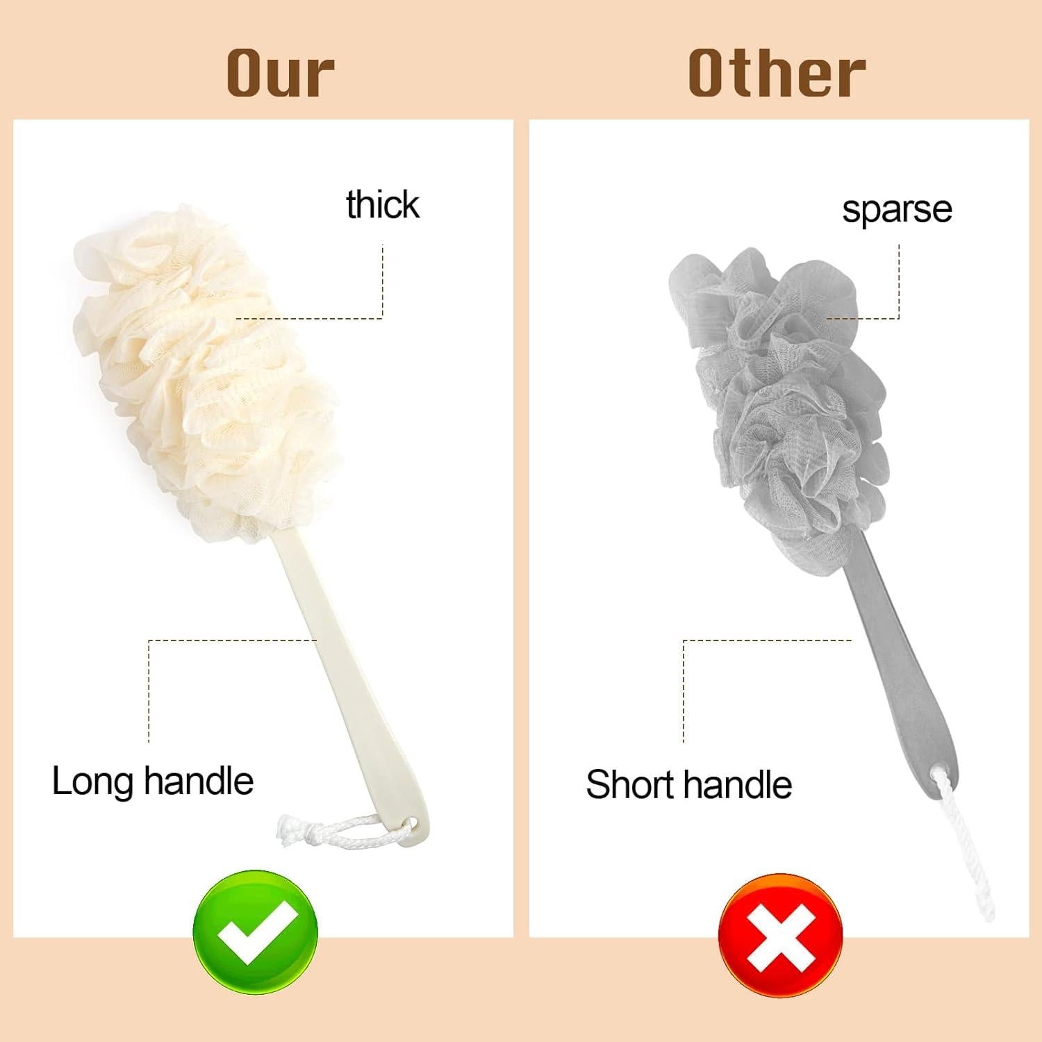 Cepillo de Espalda Ducha PIPUHA 2 Pack Lufa Exfoliante