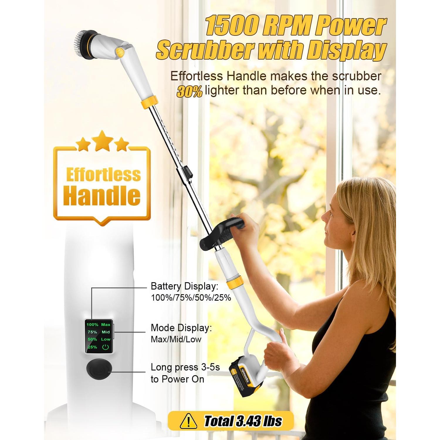 Cepillo Eléctrico Giratorio Qimedo Q2 Pro 1500 RPM 127 cm