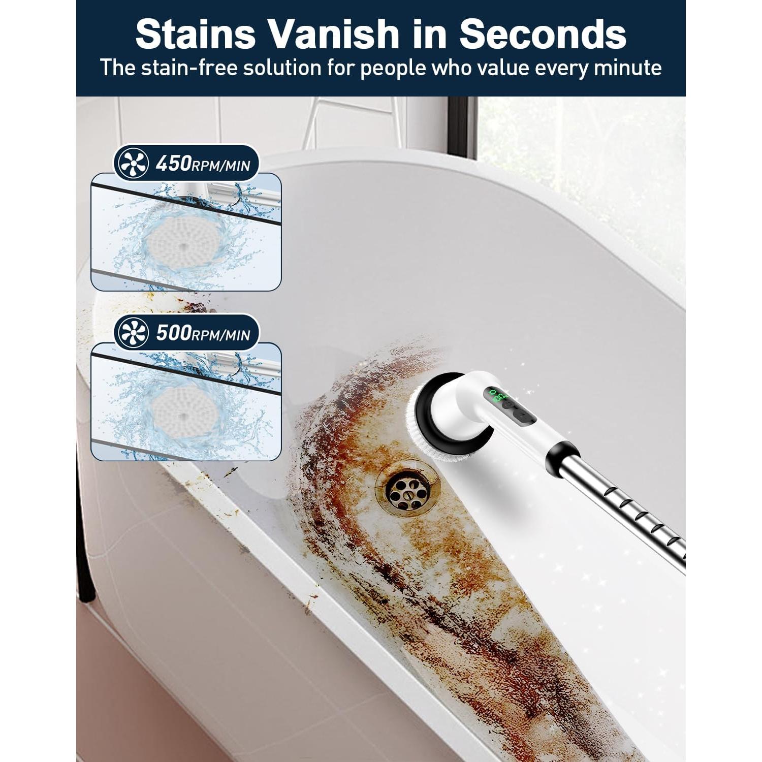 Limpiador Eléctrico de Espín CTMAST con 4 Cabezas y IPX7