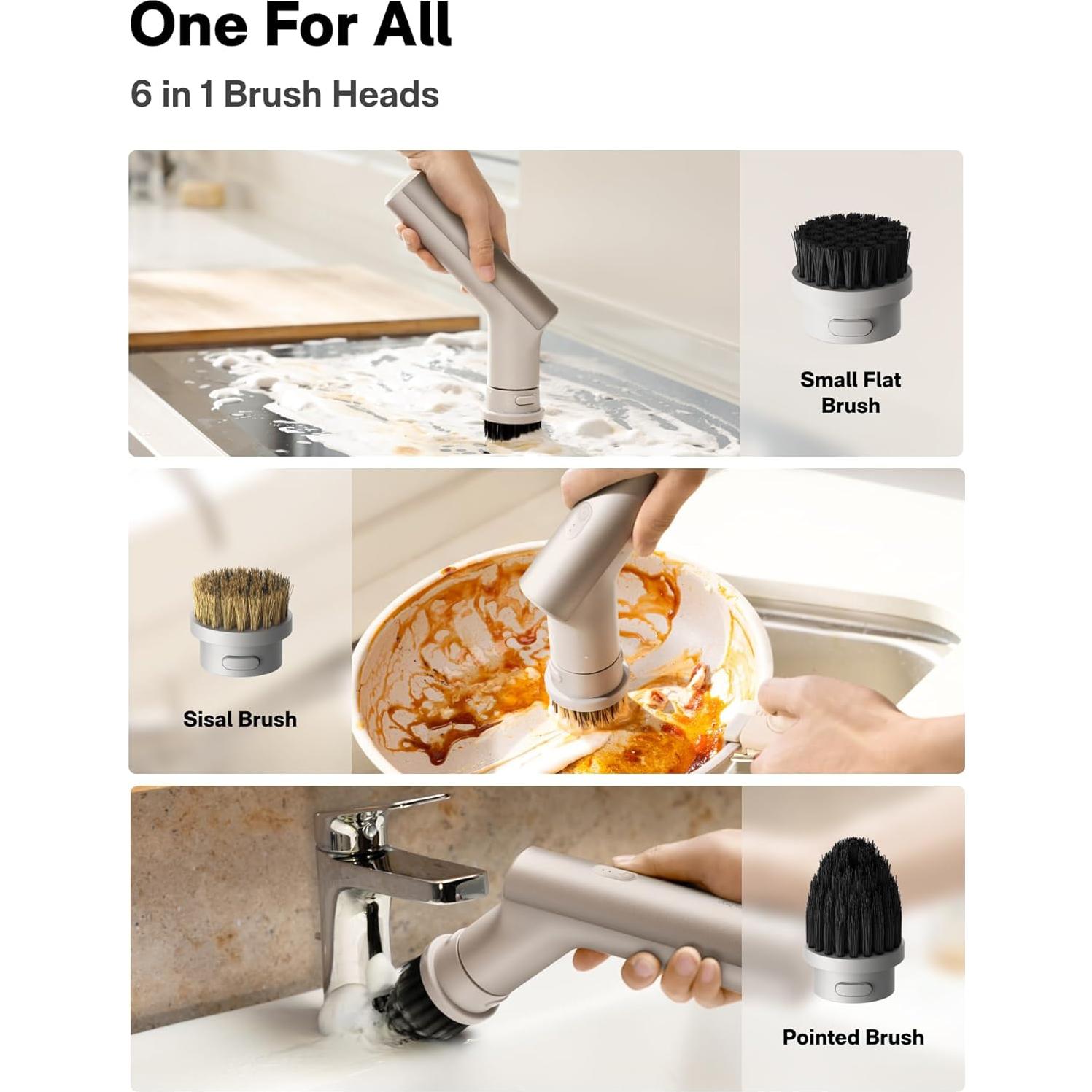 Cepillo Eléctrico Giratorio HOTO IPX7 9 Cabezas 0.95 kg