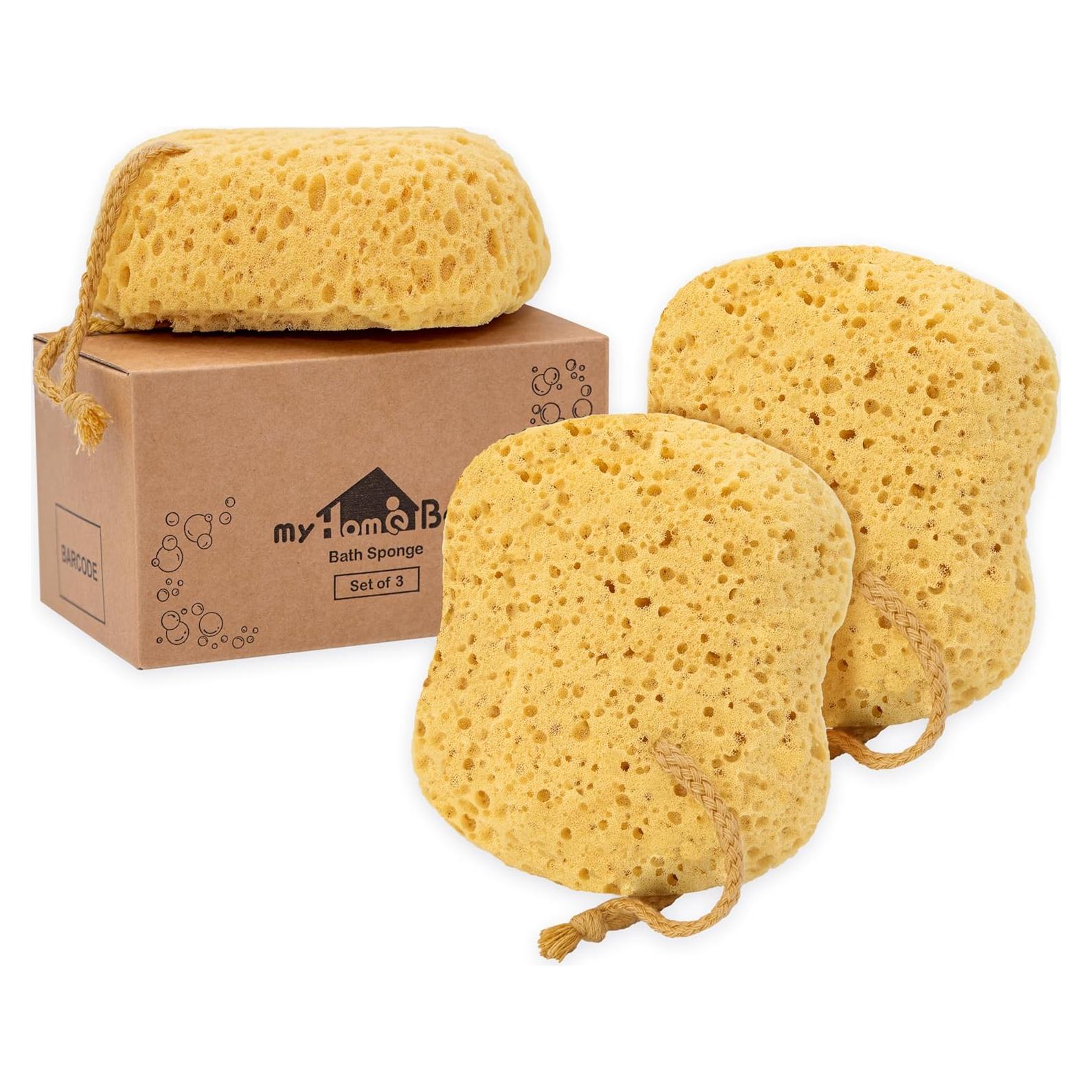 Esponja de Baño MyHomeBody Curvada Exfoliante Pack 3