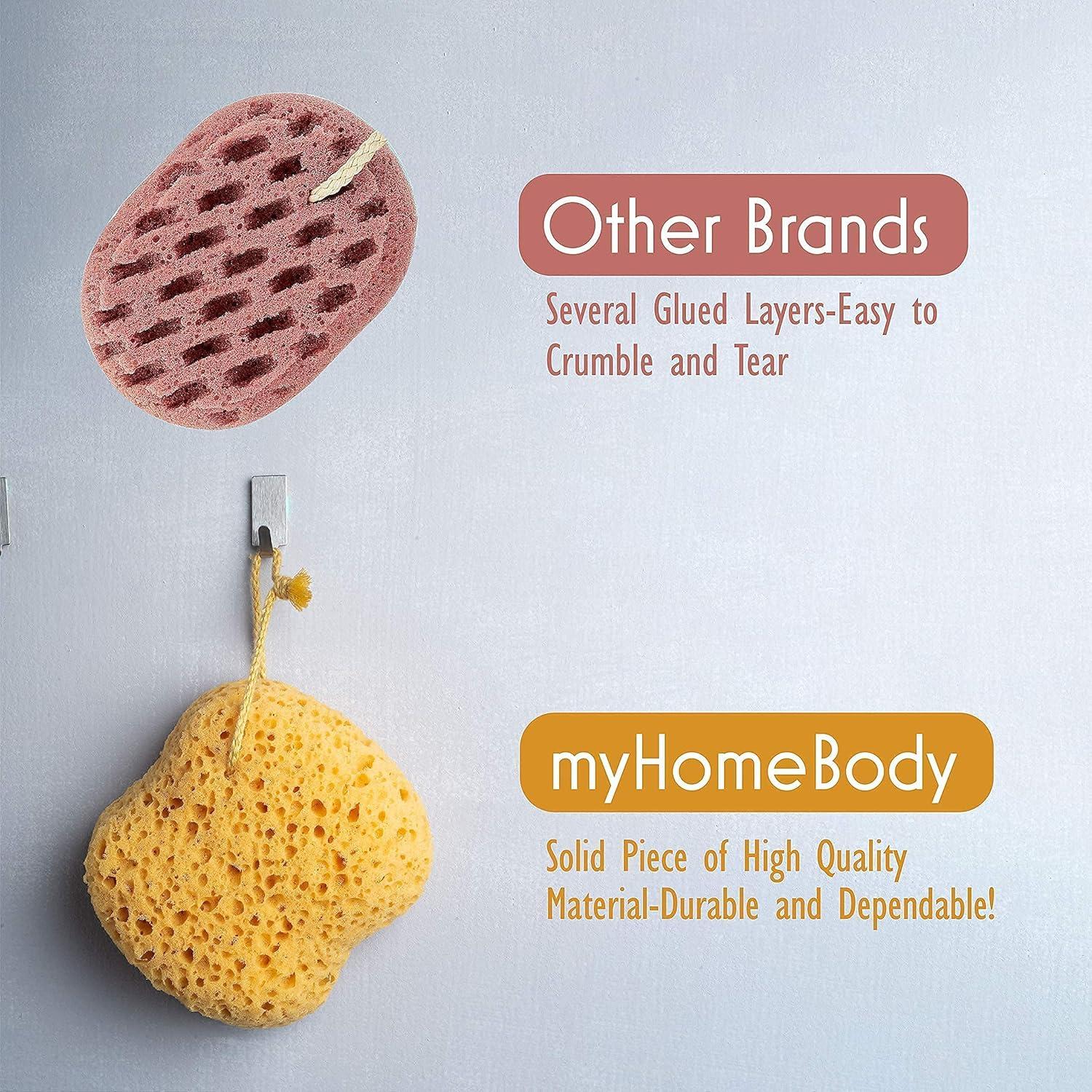 Esponja de Baño MyHomeBody Curvada Exfoliante Pack 3