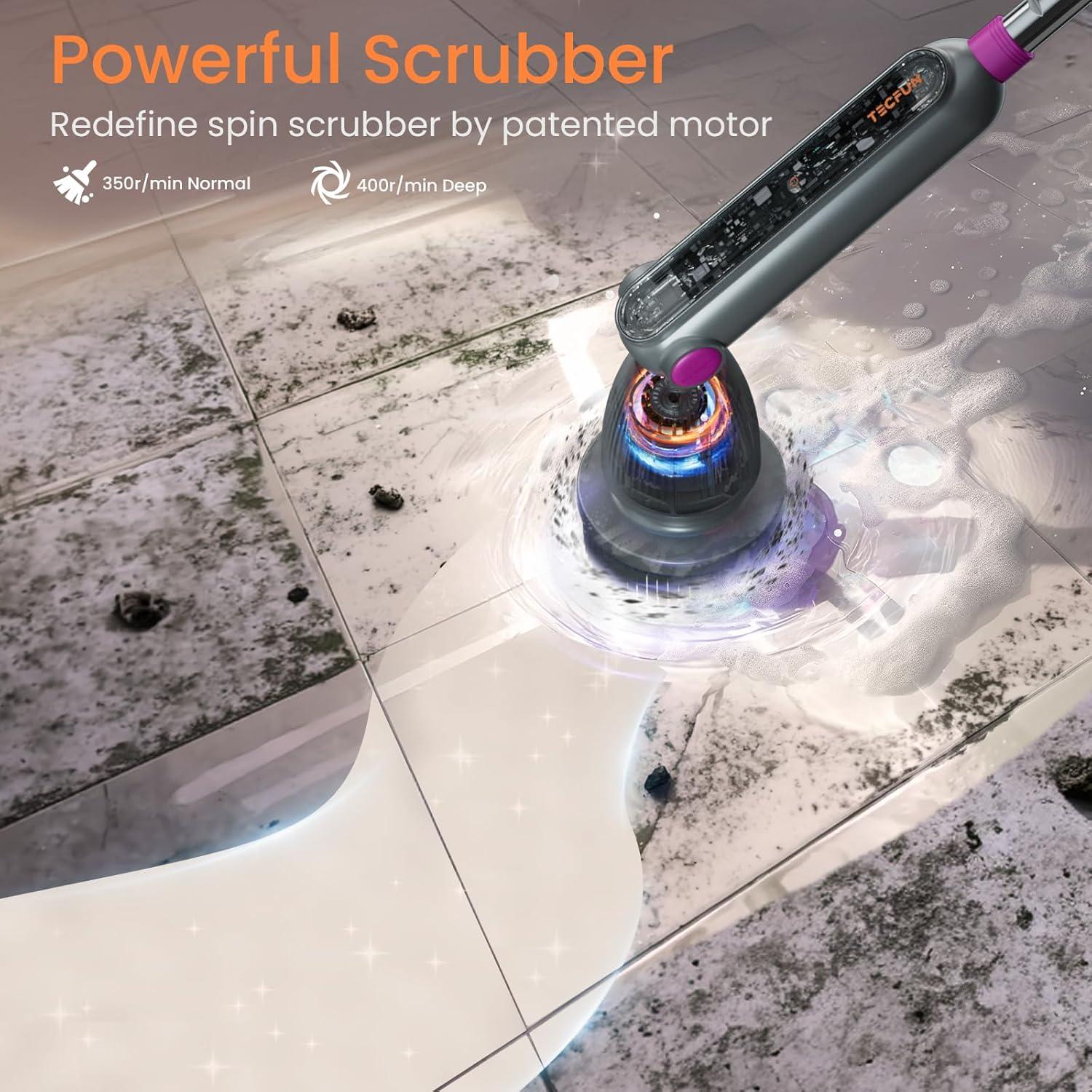 Cepillo de limpieza eléctrico TECFUN 16 en 1 con LED - Gris