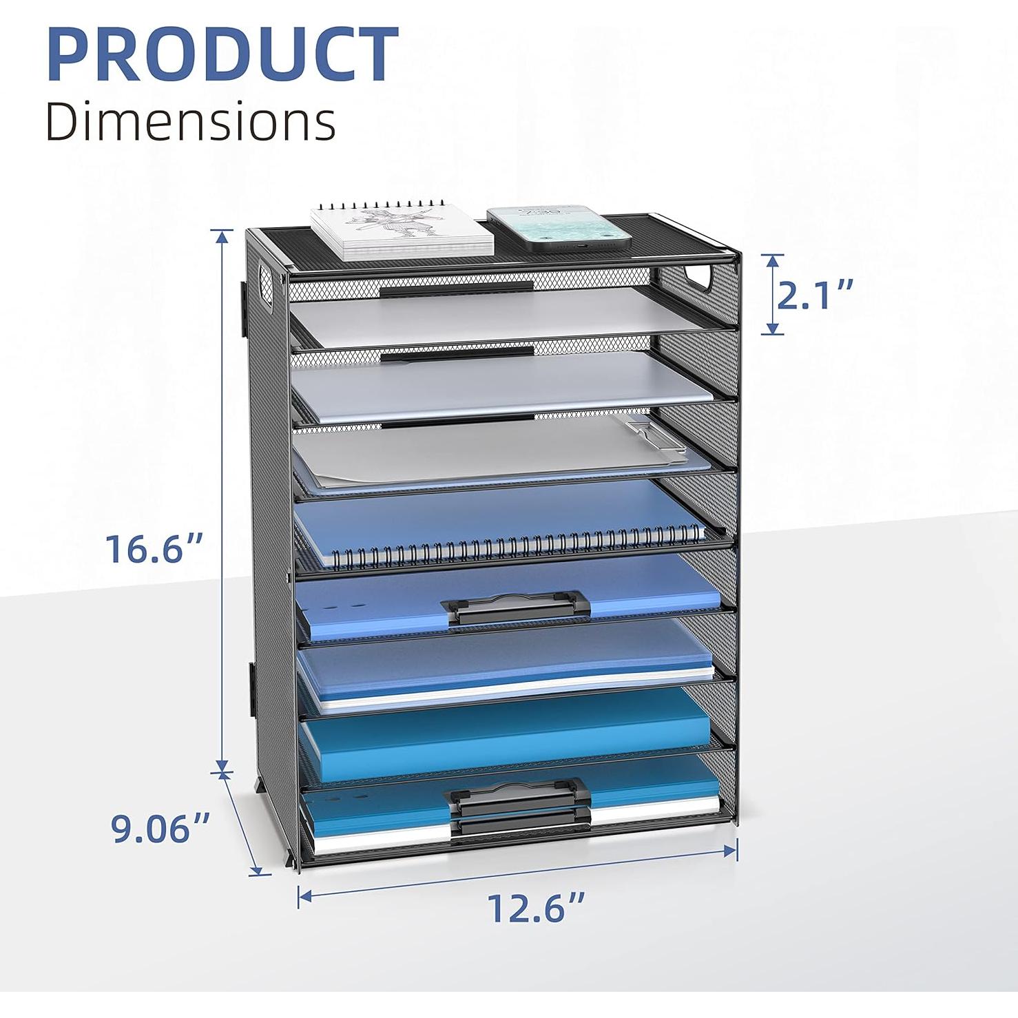 Organizador de Escritorio DALTACK 9 Niveles Negro Ajustable