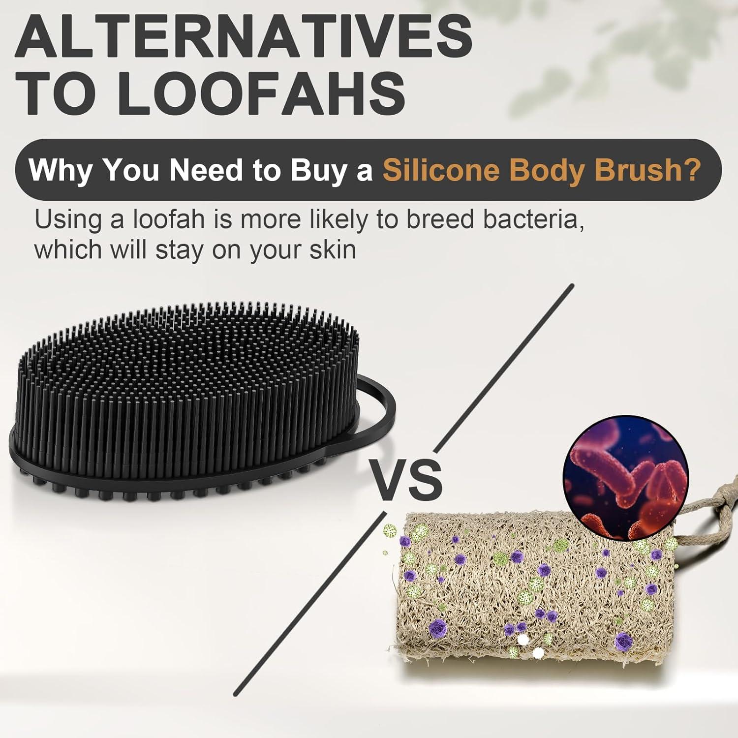 Exfoliante de Silicona Metene para Cuerpo - Negro 11.94 cm