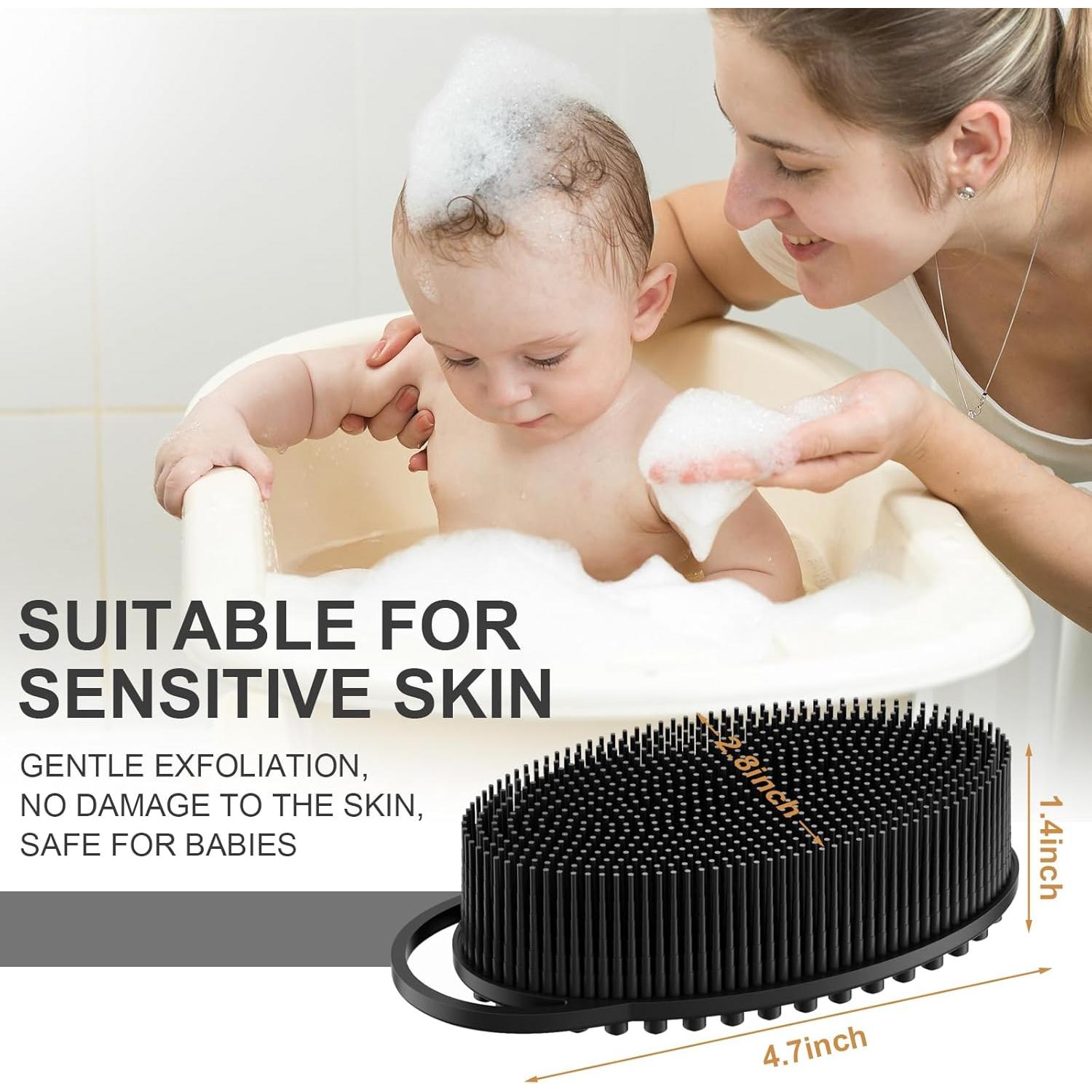 Exfoliante de Silicona Metene para Cuerpo - Negro 11.94 cm