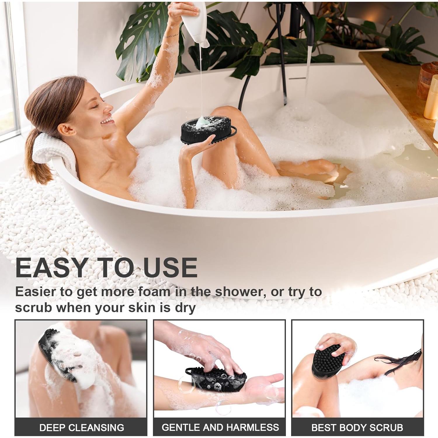 Exfoliante de Silicona Metene para Cuerpo - Negro 11.94 cm