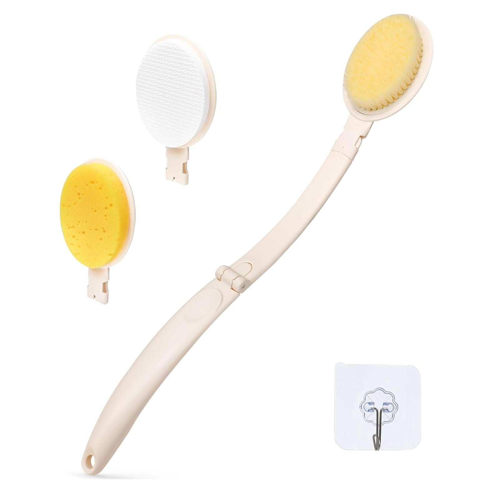 Cepillo de Ducha LFJ 48 cm con Mango Largo y 3 Accesorios