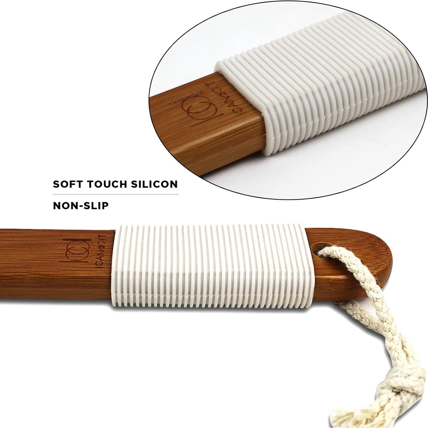 Cepillo de Baño ICANdOIT Cerdas de Jabalí 45 cm Antideslizante