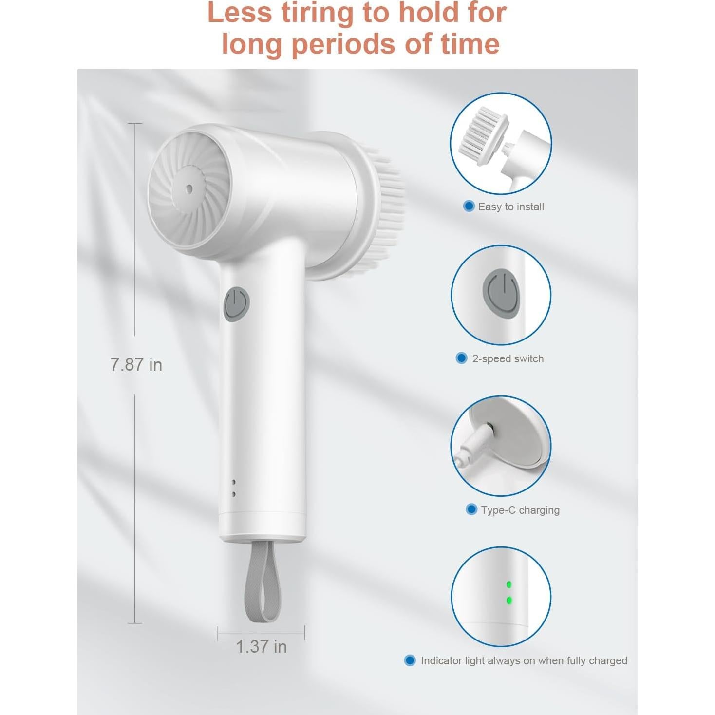 Cepillo de limpieza eléctrico IYGLKD IPX7 6 en 1 recargable
