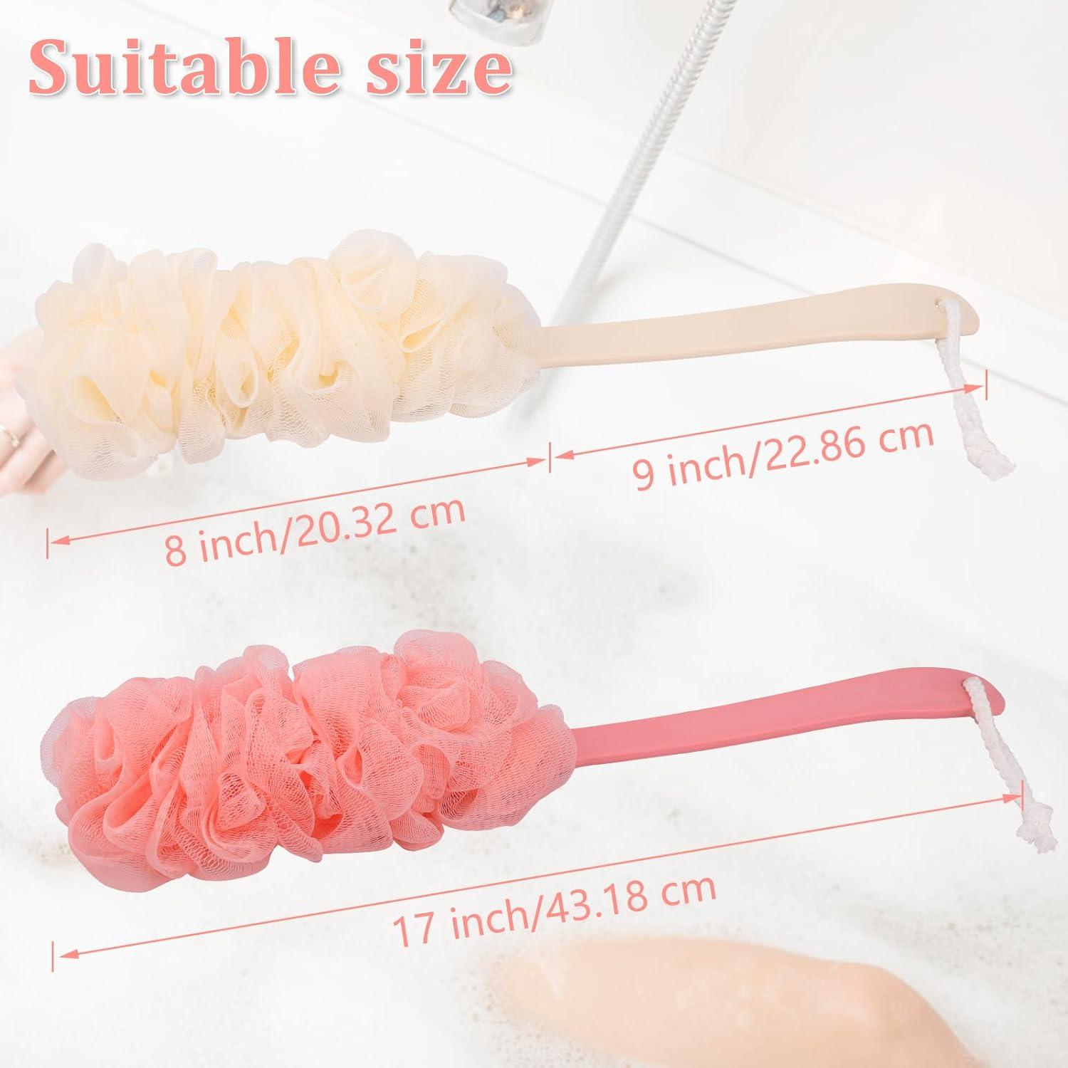 Juego de 4 Esponjas de Espalda NICEMOVIC 43 cm Exfoliantes