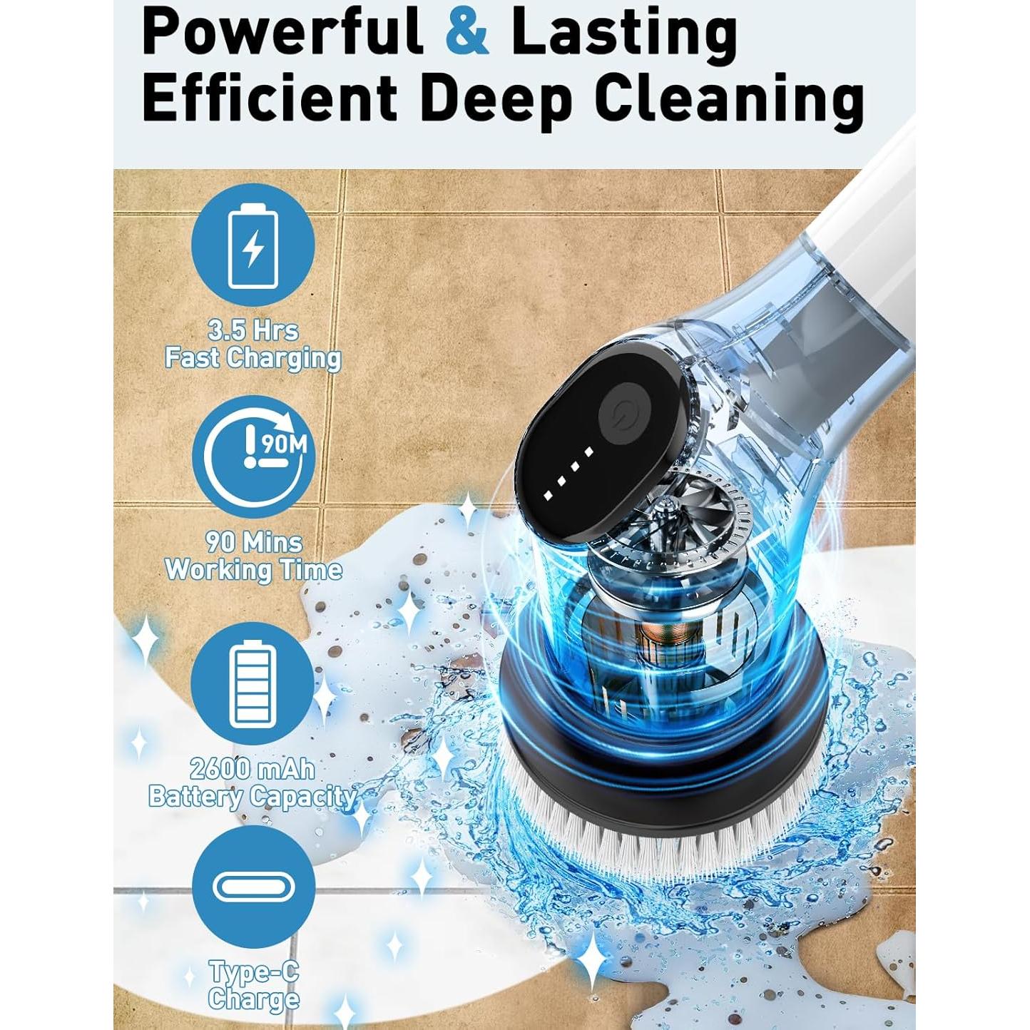 Limpiador Eléctrico CTMAST con Mango Extensible 135 cm