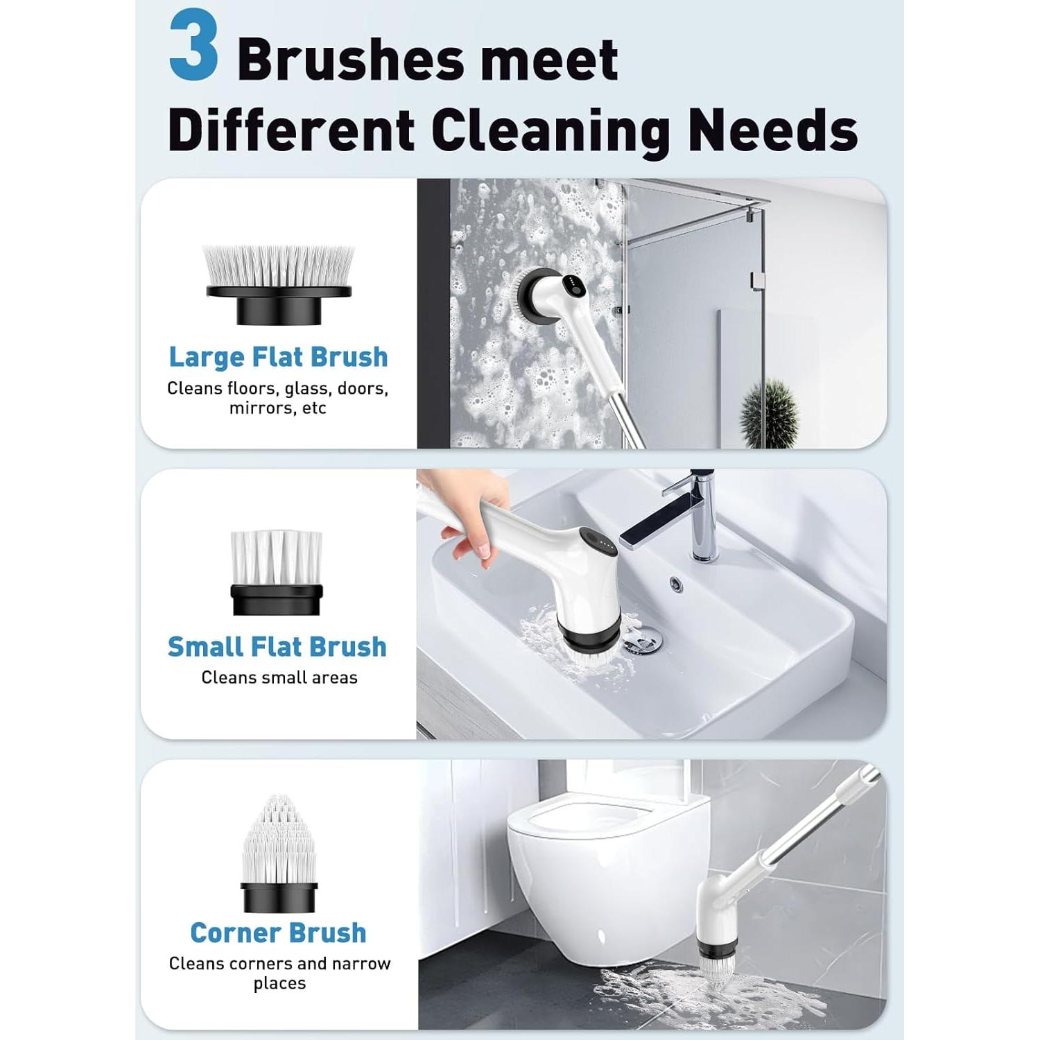 Limpiador Eléctrico CTMAST con Mango Extensible 135 cm