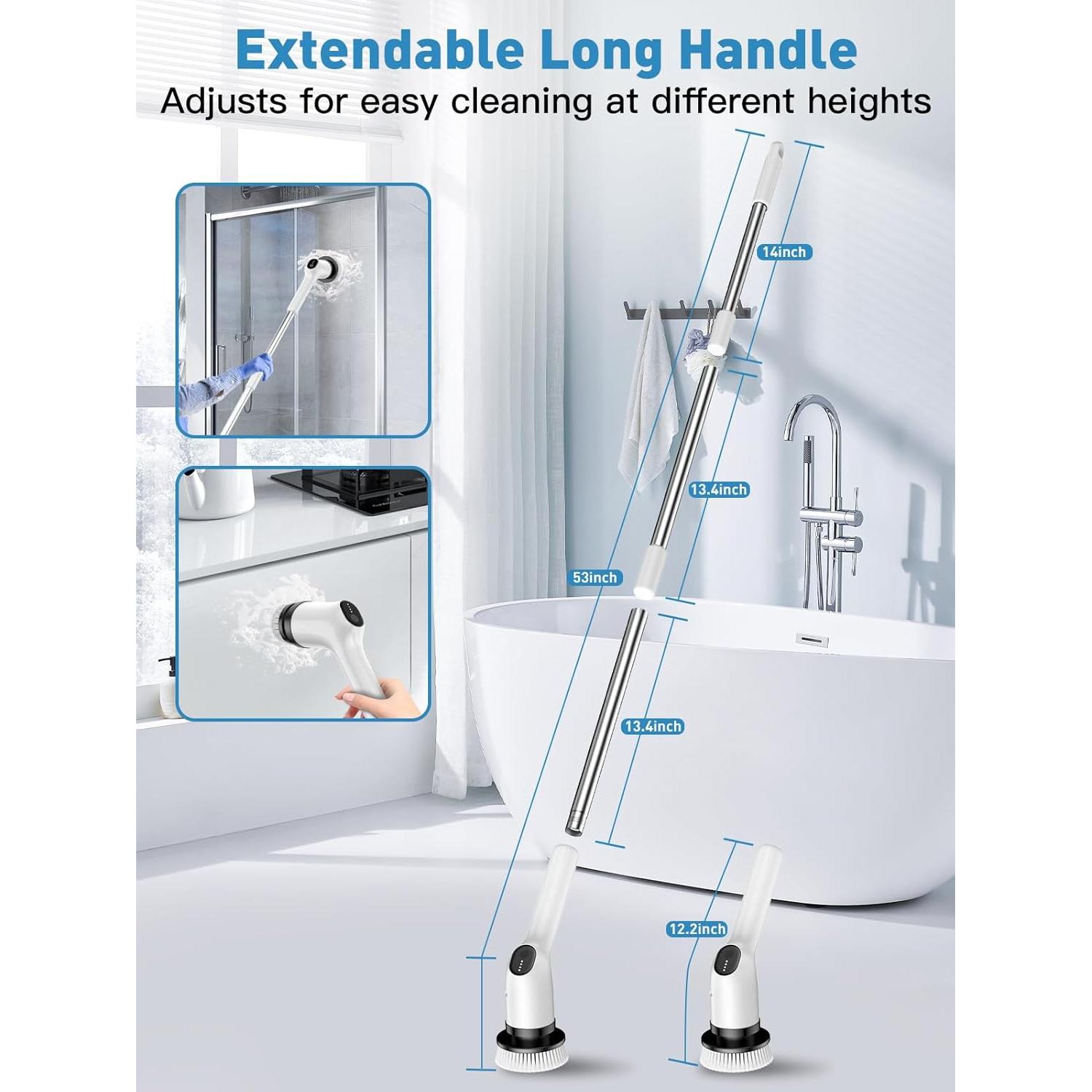 Limpiador Eléctrico CTMAST con Mango Extensible 135 cm