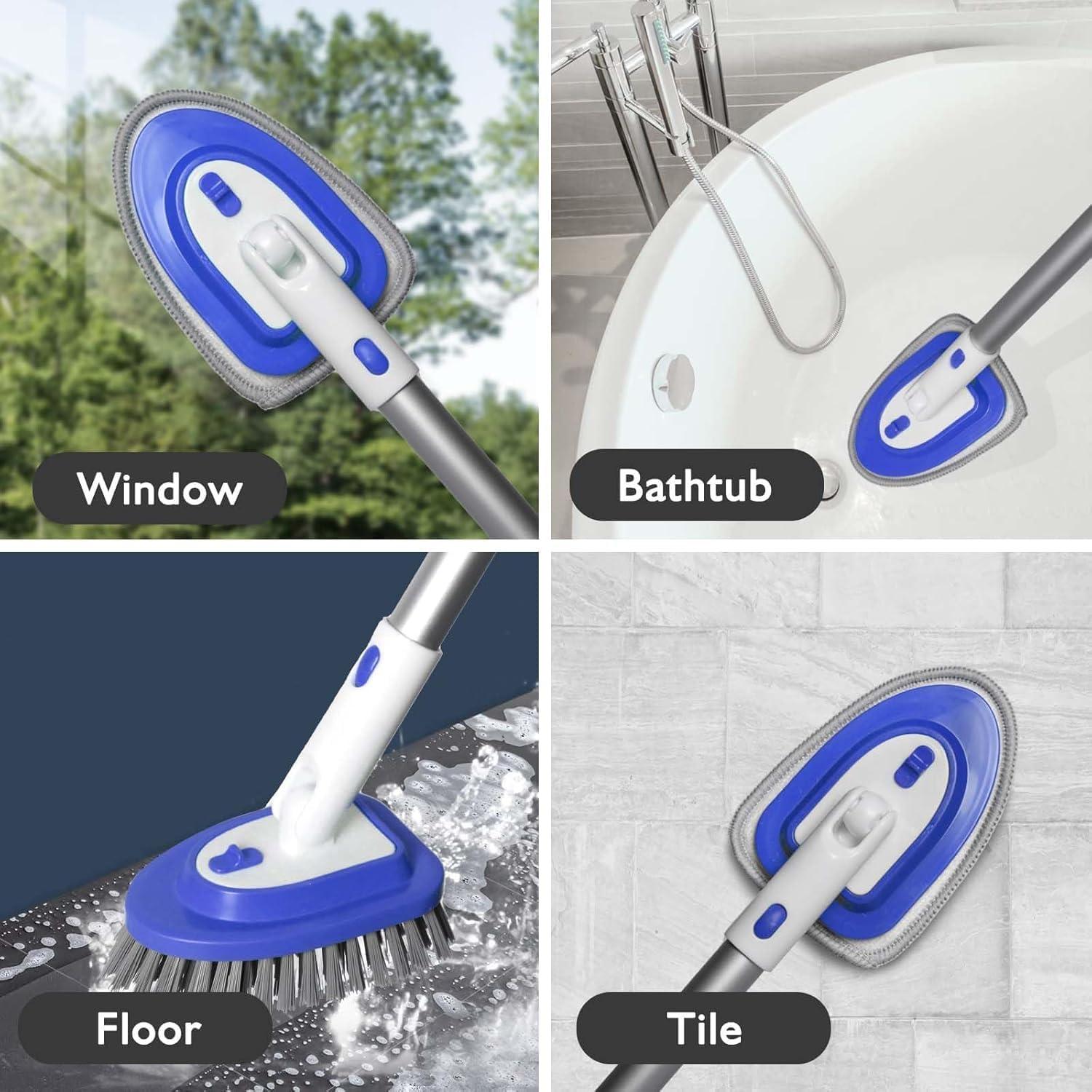 Cepillo de limpieza 3 en 1 Bryquelin con mango largo 147 cm