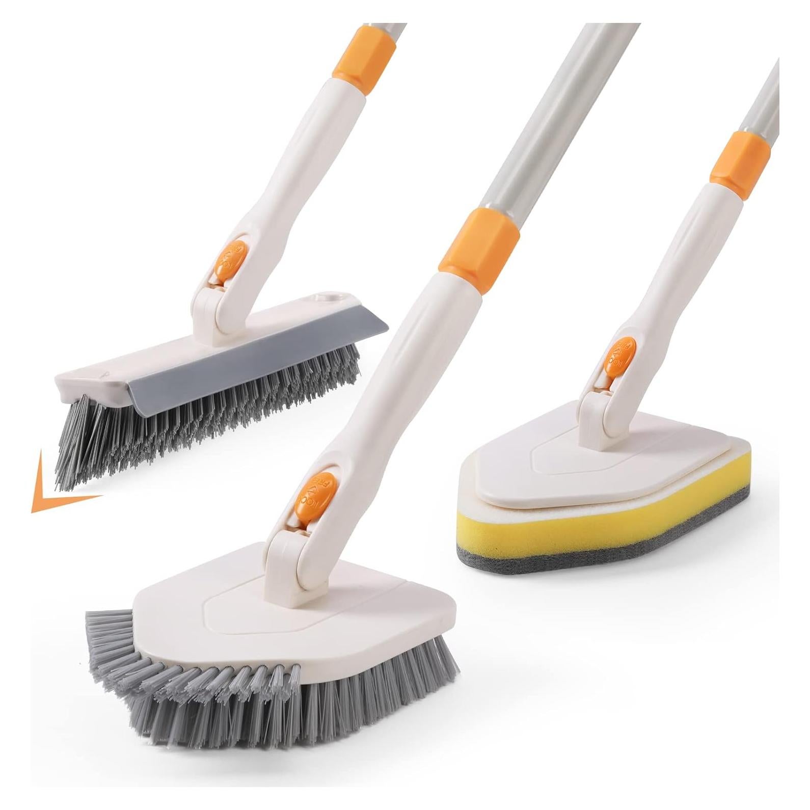 Cepillo de limpieza 3 en 1 FUUNSOO con mango largo y cerdas rígidas