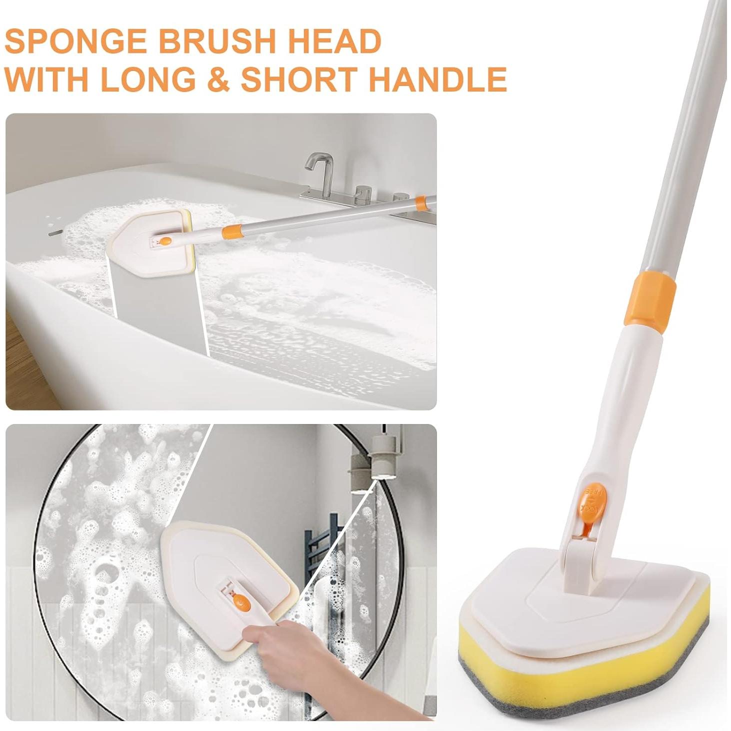 Cepillo de limpieza 3 en 1 FUUNSOO con mango largo y cerdas rígidas