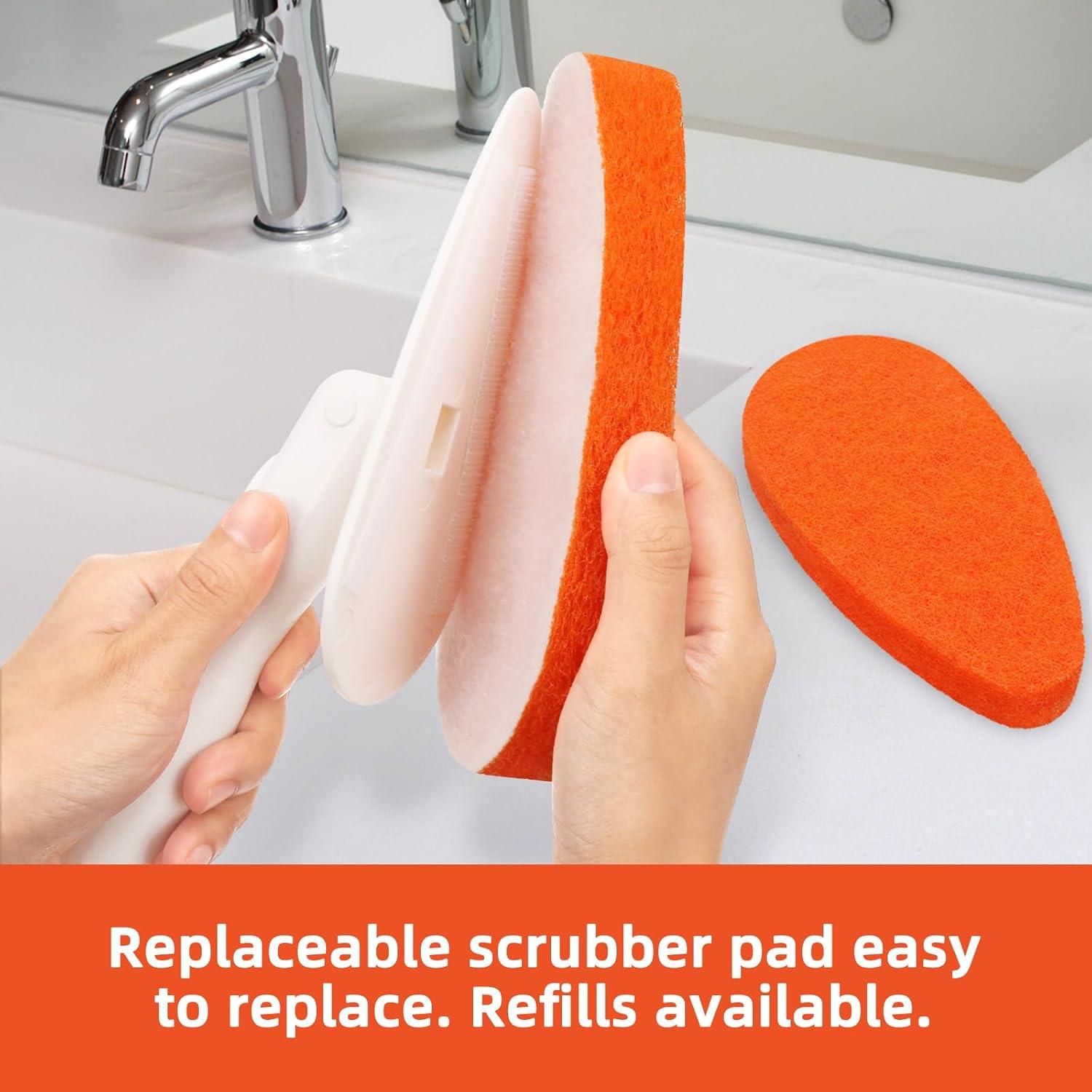 Cepillo de Baño Qaestfy con Mango Largo 129,54 cm y 5 Almohadillas