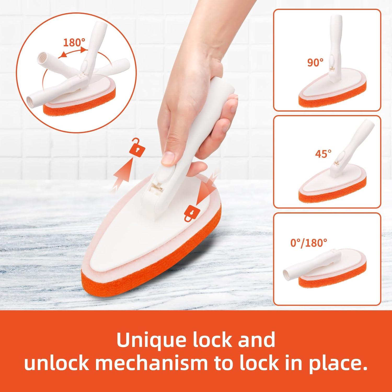 Cepillo de Baño Qaestfy con Mango Largo 129,54 cm y 5 Almohadillas