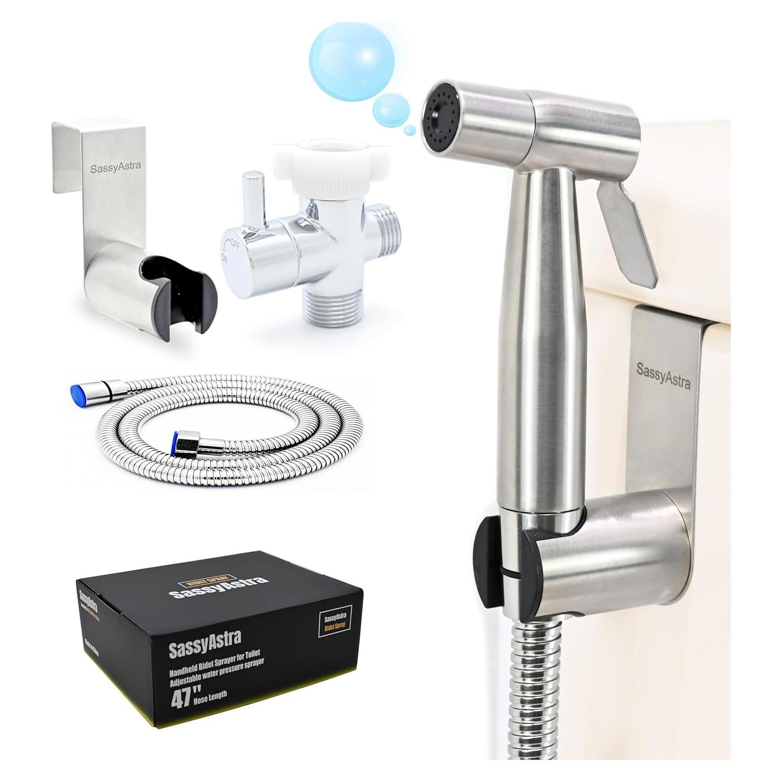 Rociador de Bidet de Mano SassyAstra Acero Inoxidable 119 cm