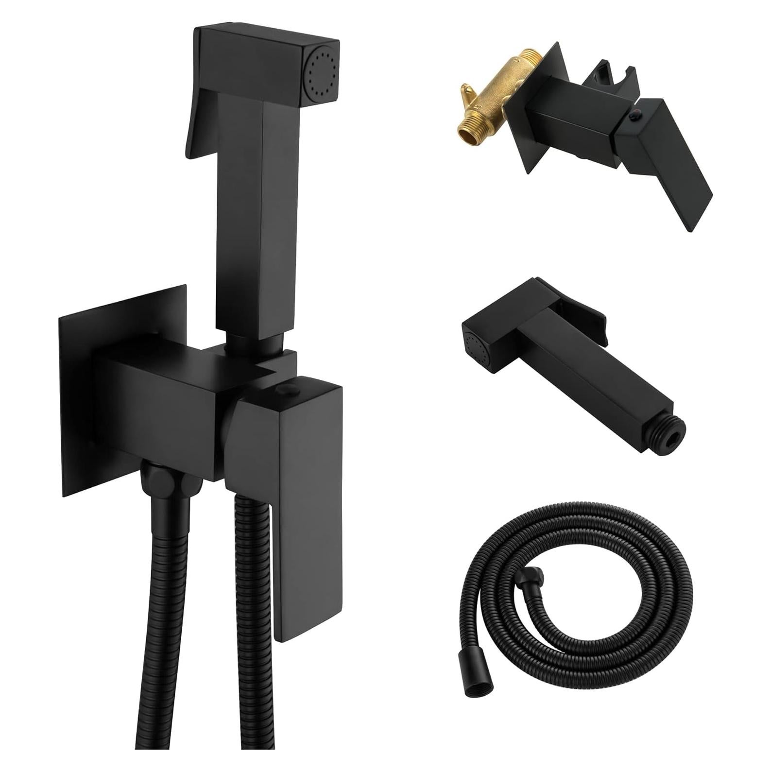 Rociador de Bidet SHAMANDA Acero Inoxidable Negro Mate