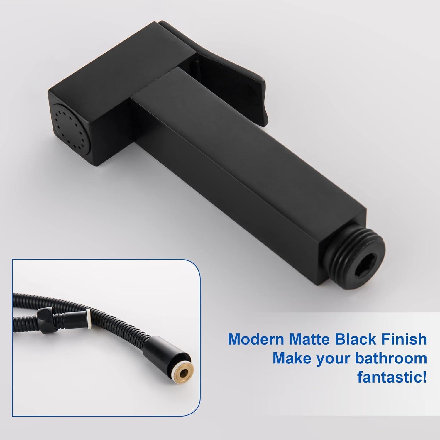 Rociador de Bidet SHAMANDA Acero Inoxidable Negro Mate