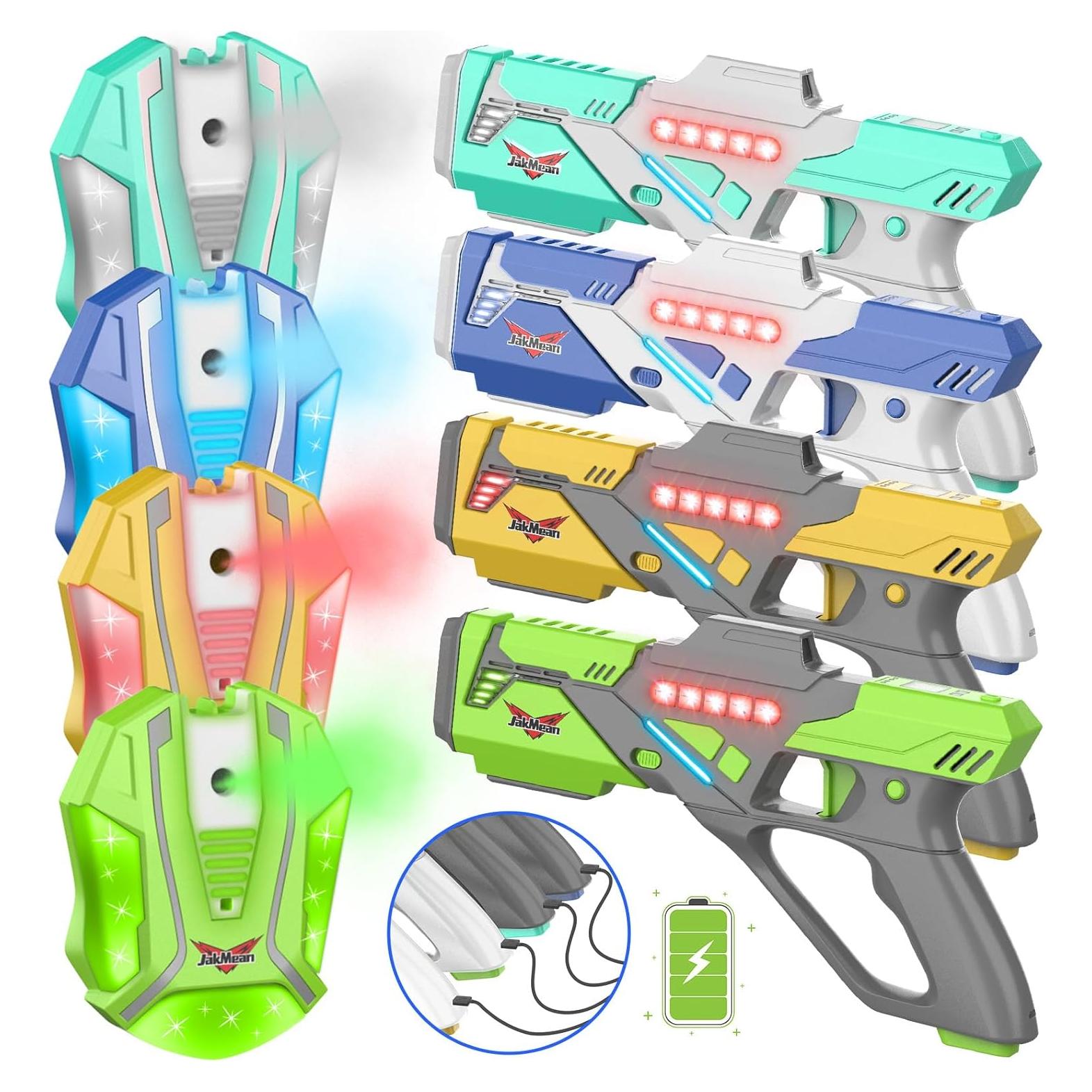 Juego de Etiquetas Láser JakMean 4 Jugadores Recargable