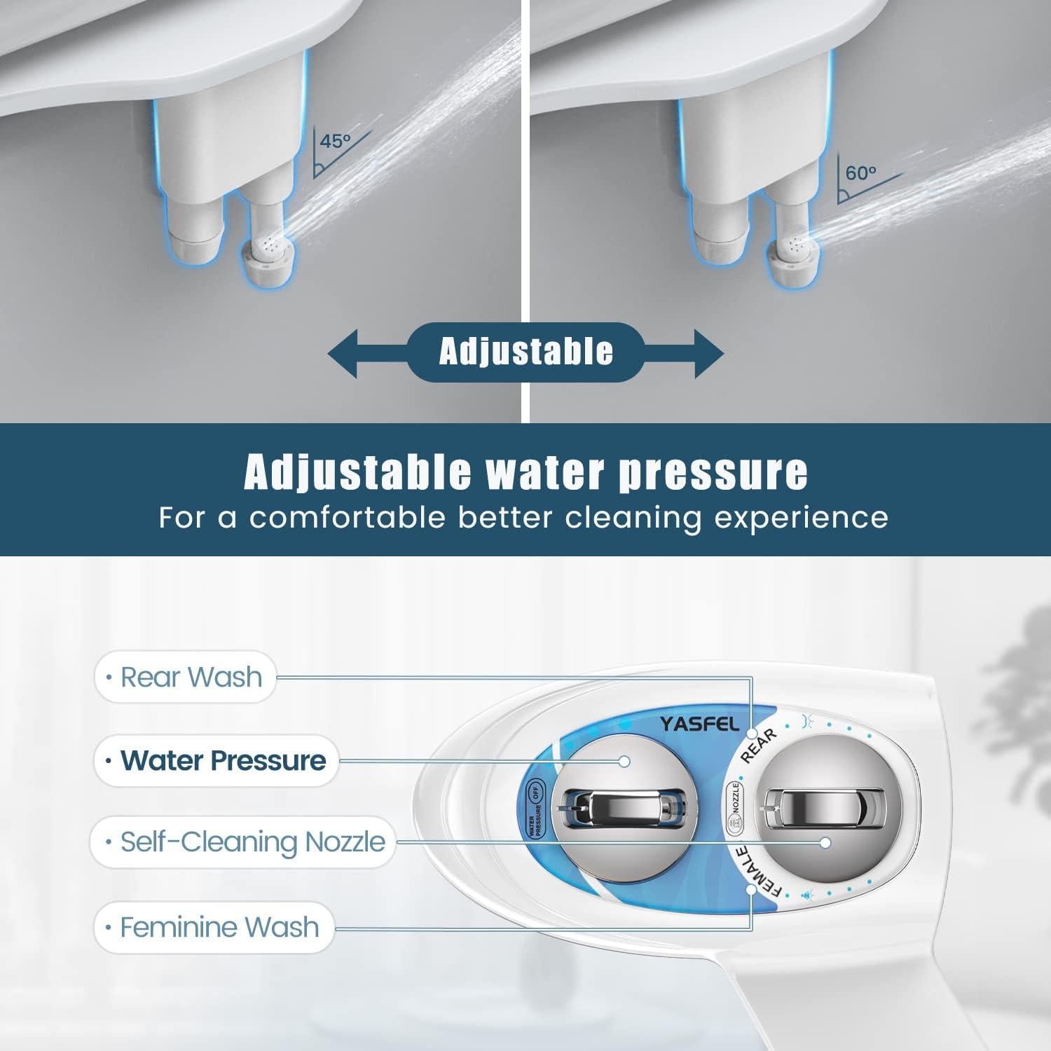 Accesorio de Bidet YASFEL Autolimpiante Azul/Blanco