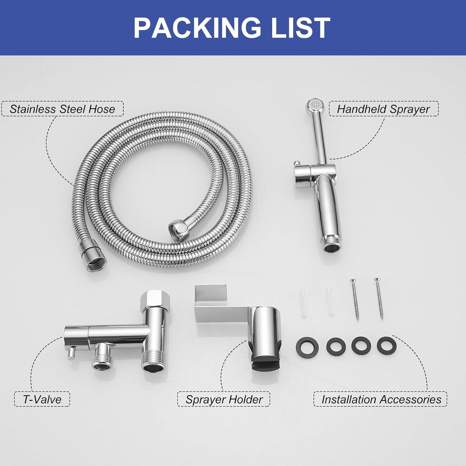 Rociador de Bidet de Mano Greenspring Cromo Ajustable 0.68 kg