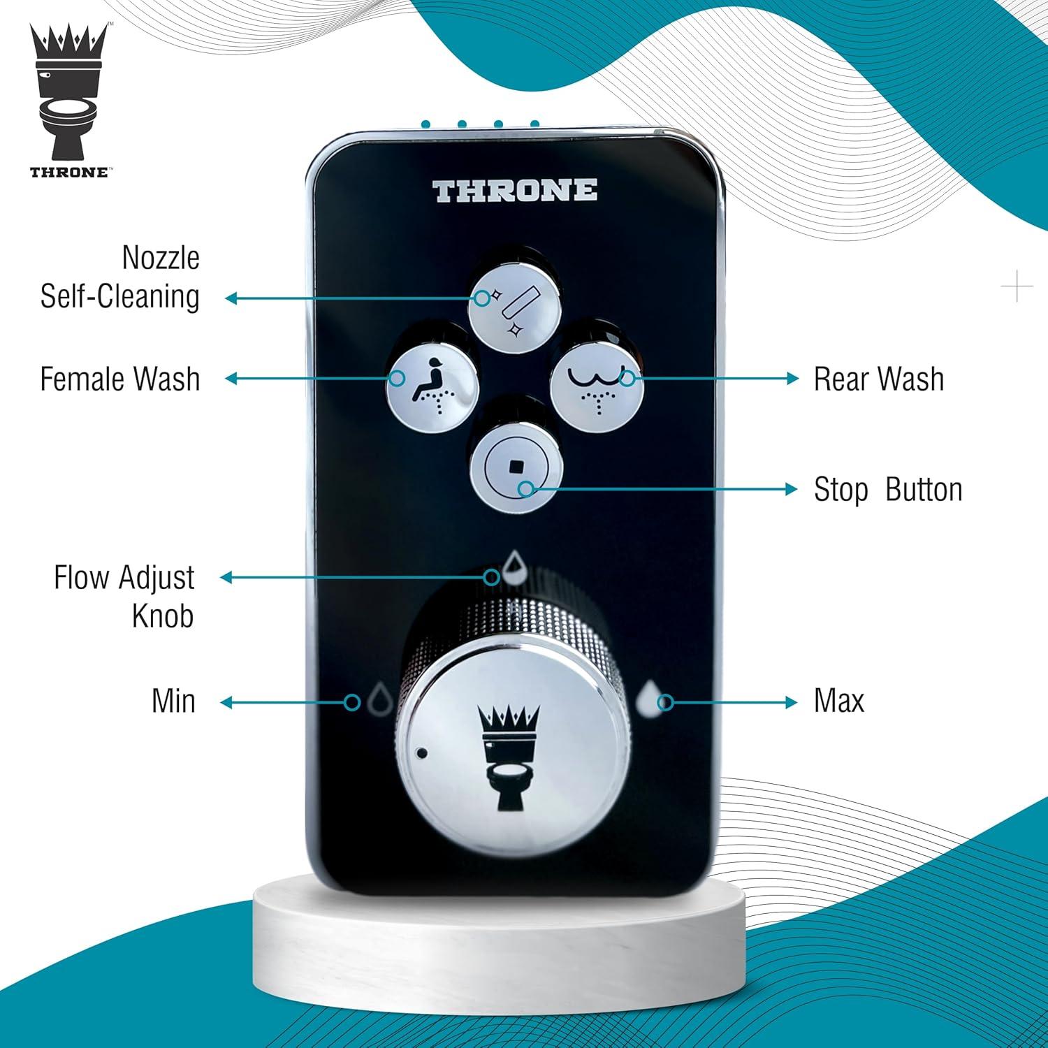 Accesorio de Bidet Throne KGxTHRONE Doble Boquilla Negro