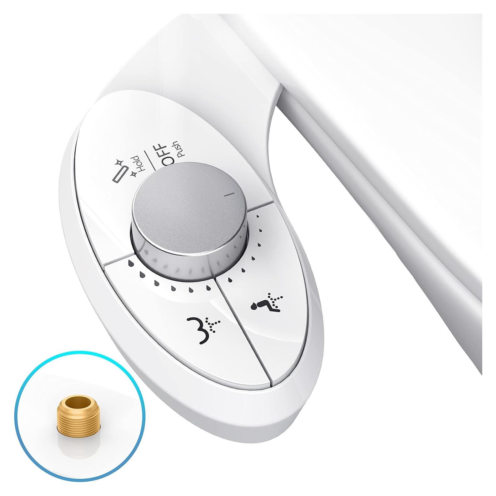 Bidet Aresmata Ultra Delgado para Inodoro - Doble Boquilla