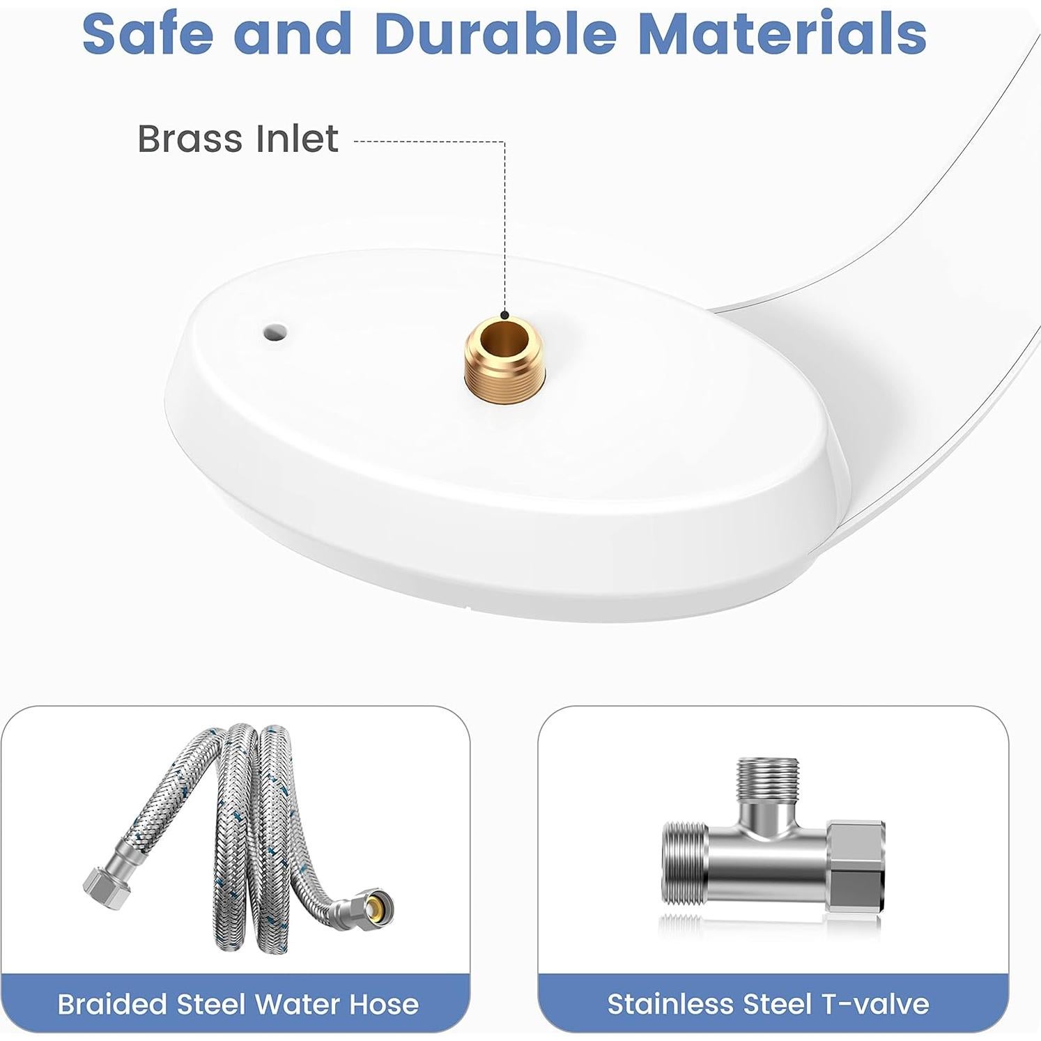 Bidet Aresmata Ultra Delgado para Inodoro - Doble Boquilla