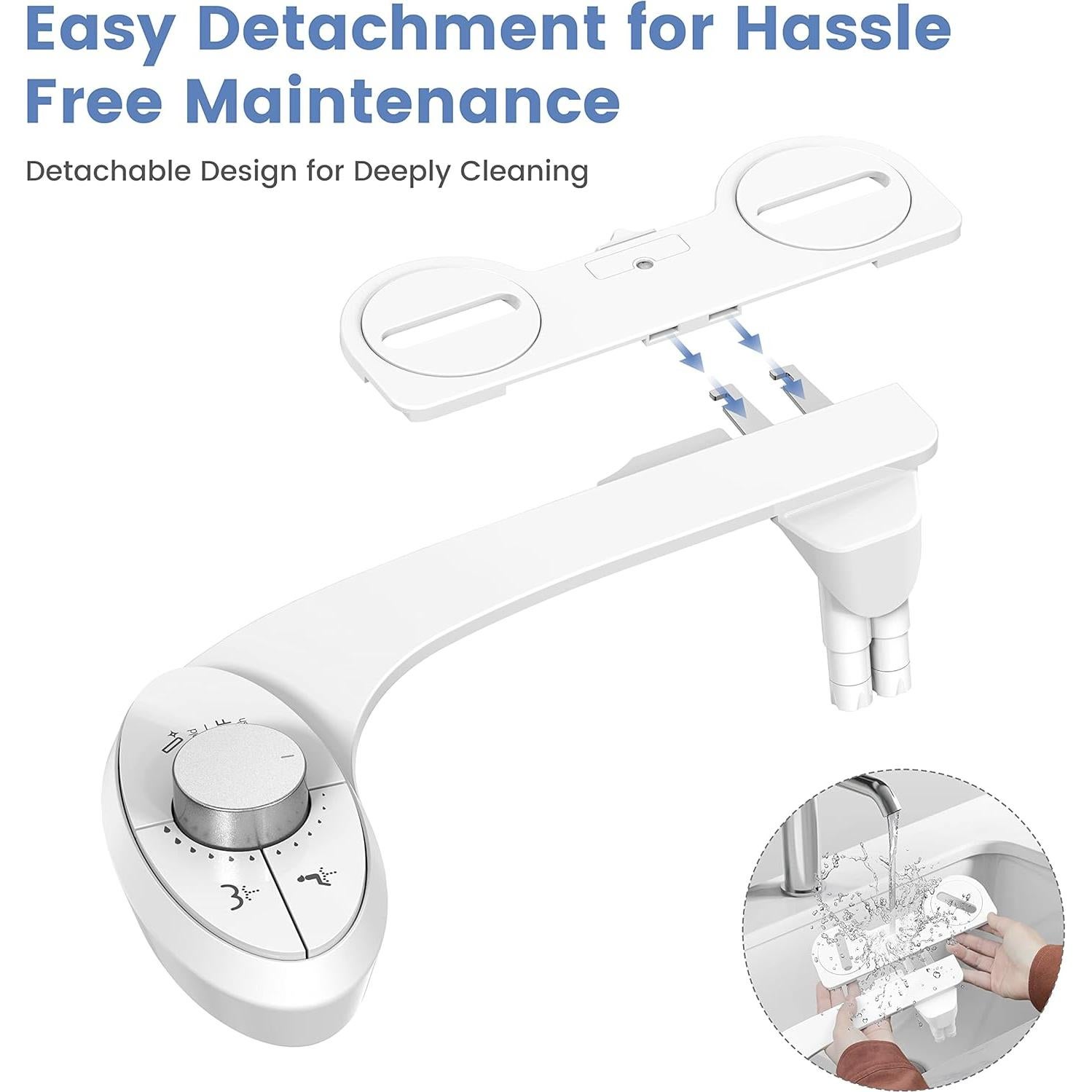 Bidet Aresmata Ultra Delgado para Inodoro - Doble Boquilla