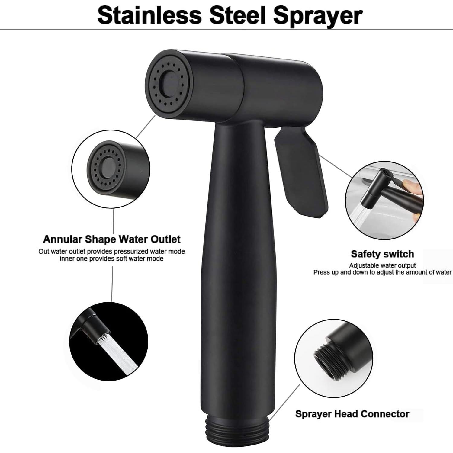 Rociador de Bidet WEISTERLLY con Manguera 152 cm Negro