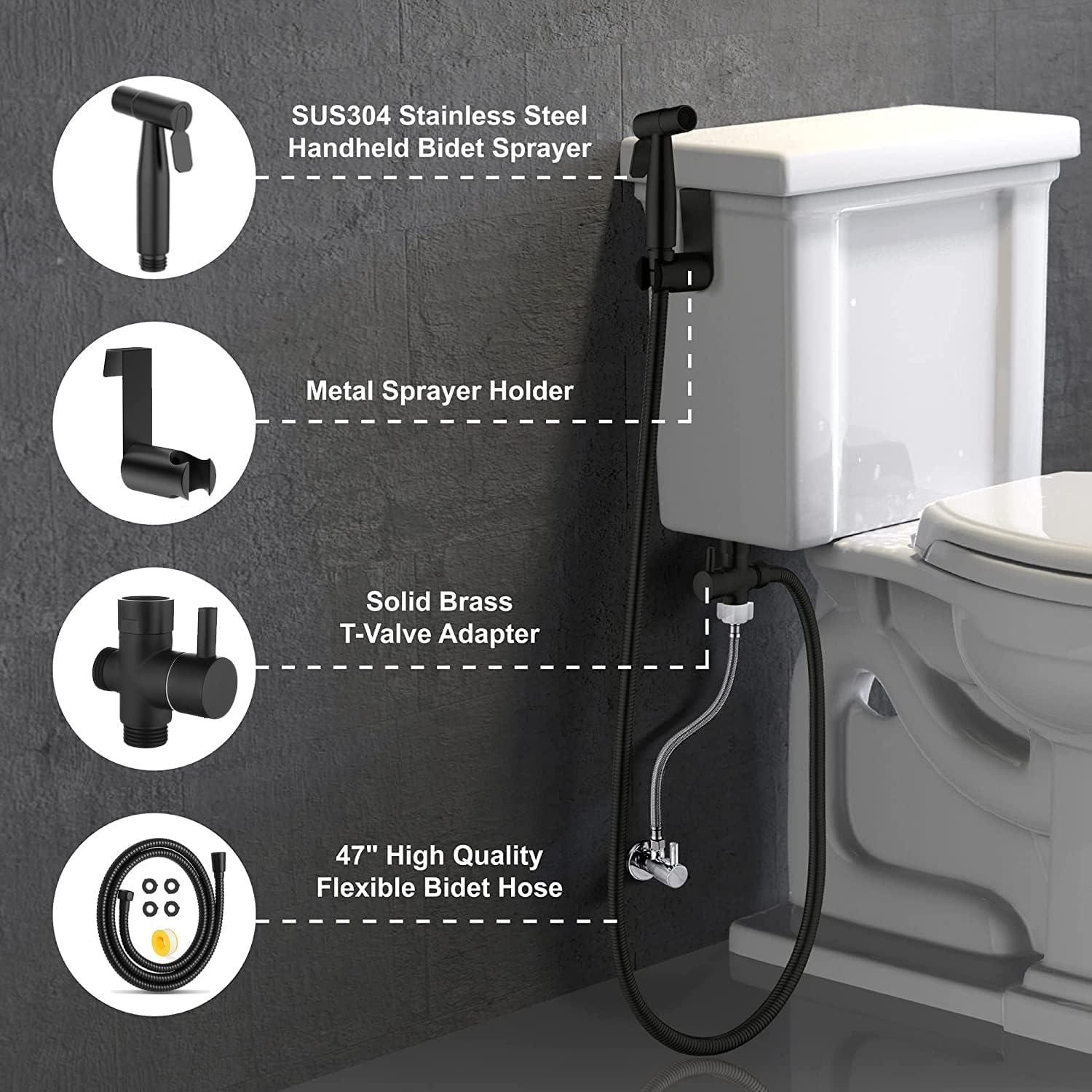 Rociador de Bidet WEISTERLLY con Manguera 152 cm Negro