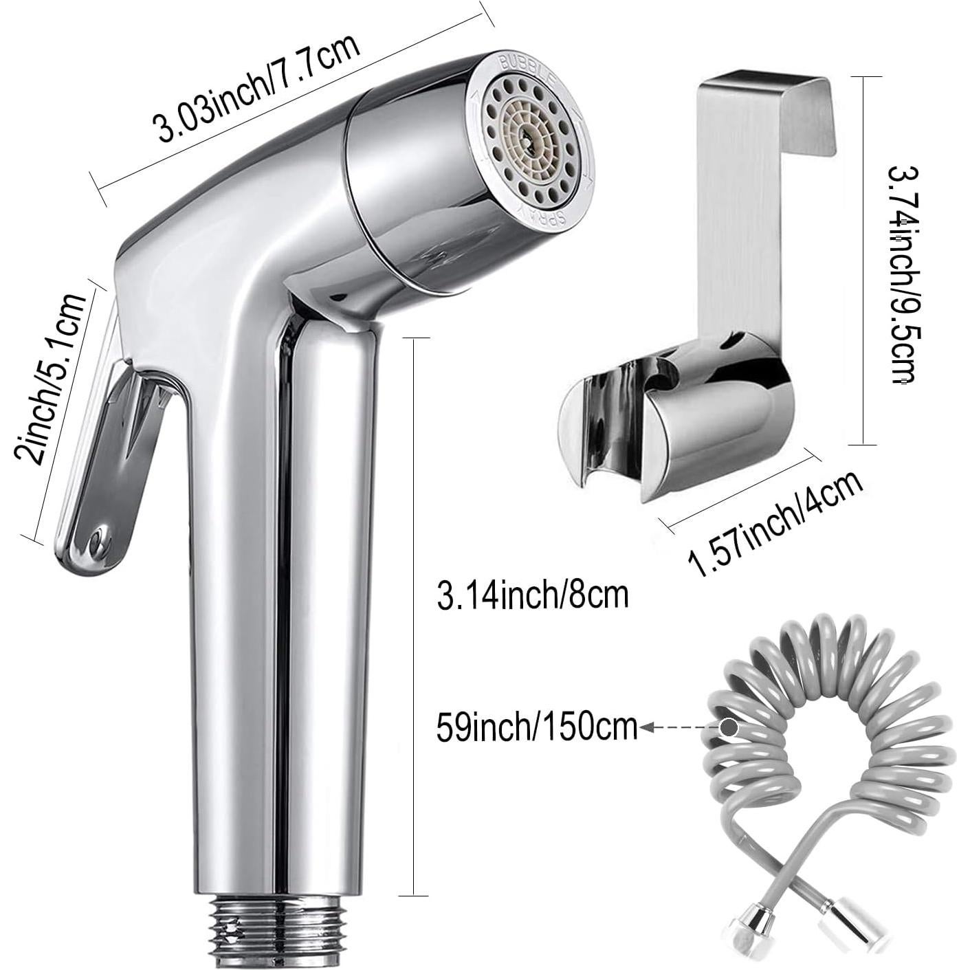 Rociador de Bidet de Mano ABSOK con Manguera 1.5m y Soporte