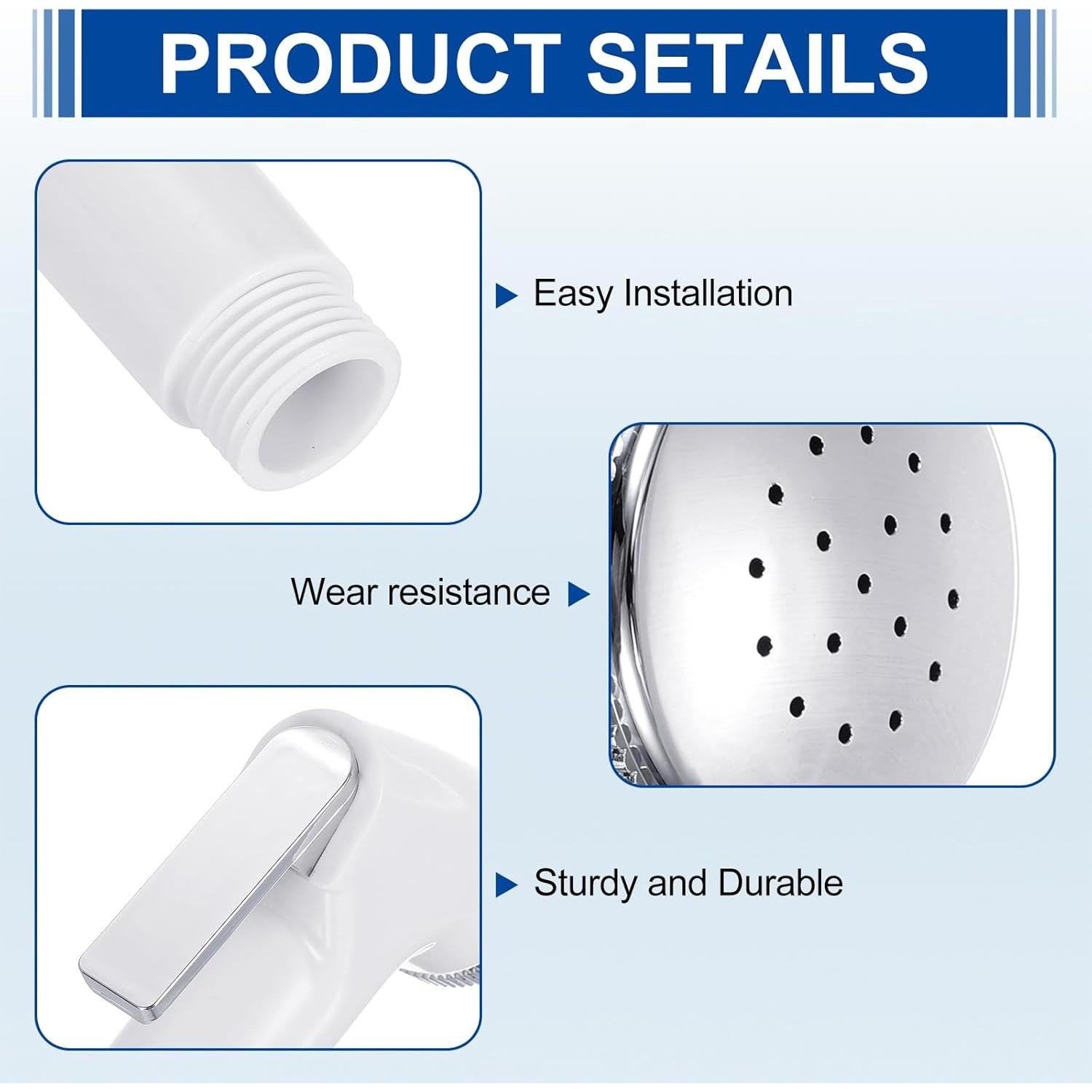 Spray Bidet uxcell de Mano Presurizado para Inodoro Blanco