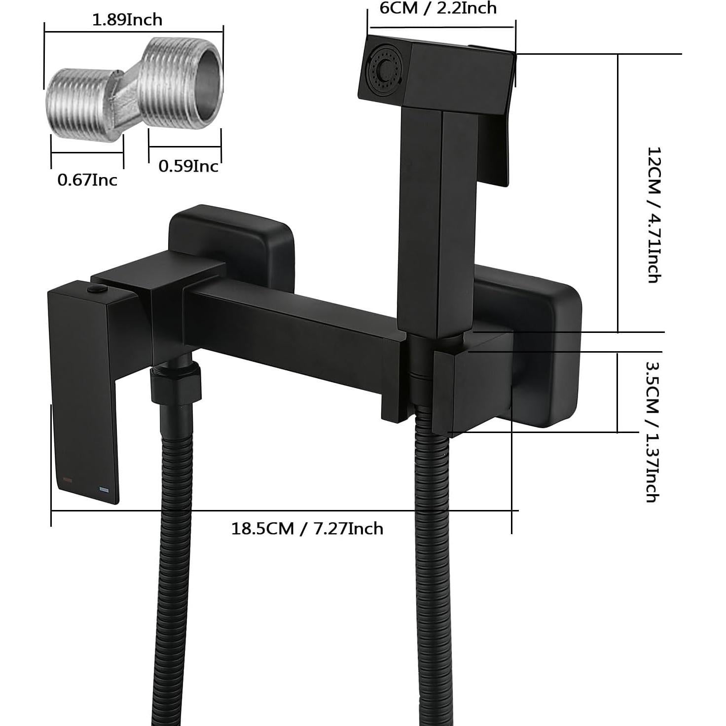 Rociador de Bidet Manual Barrock Acero Inoxidable 149,86 cm