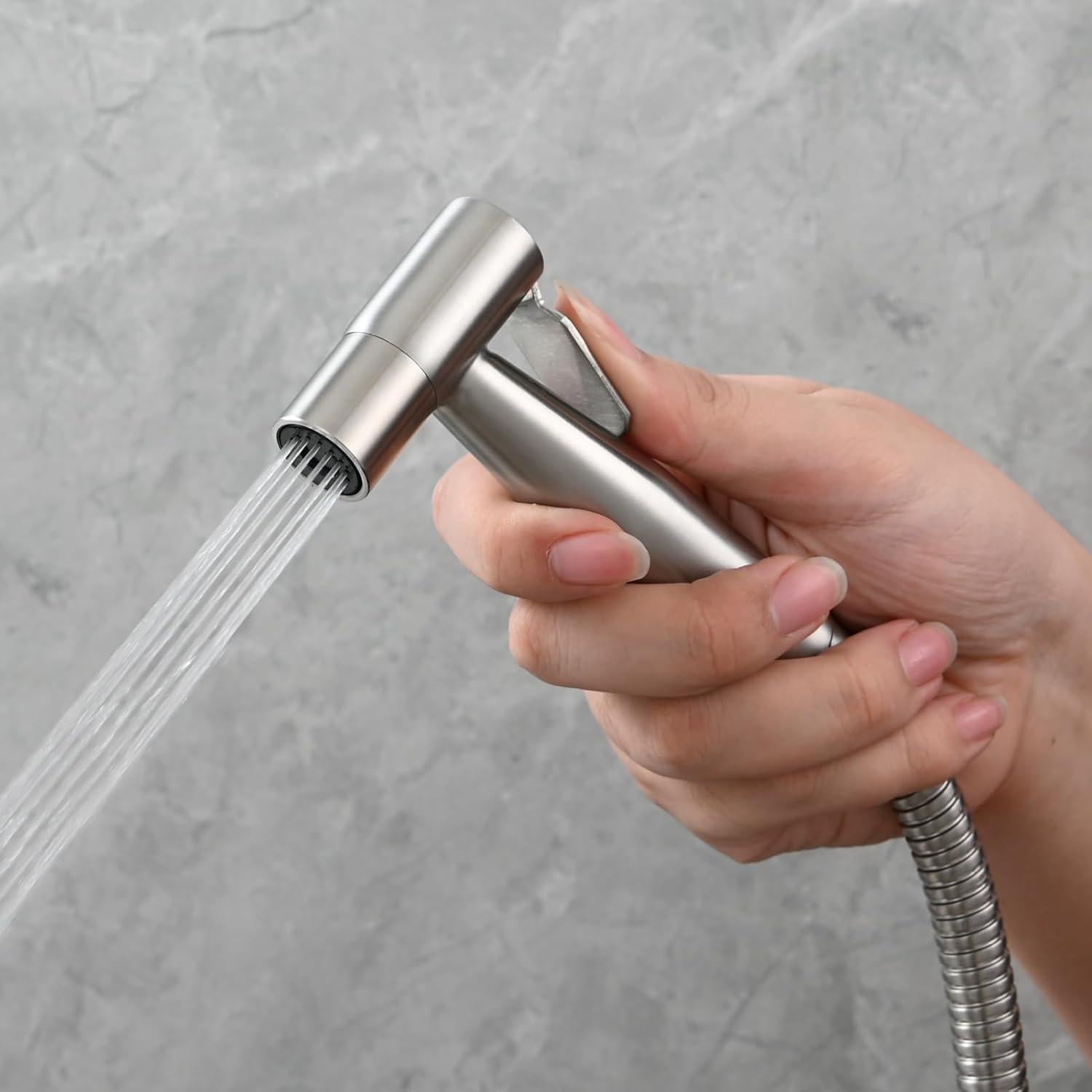 Rociador de Bidet de Mano Tecmolog Acero Inoxidable WS024