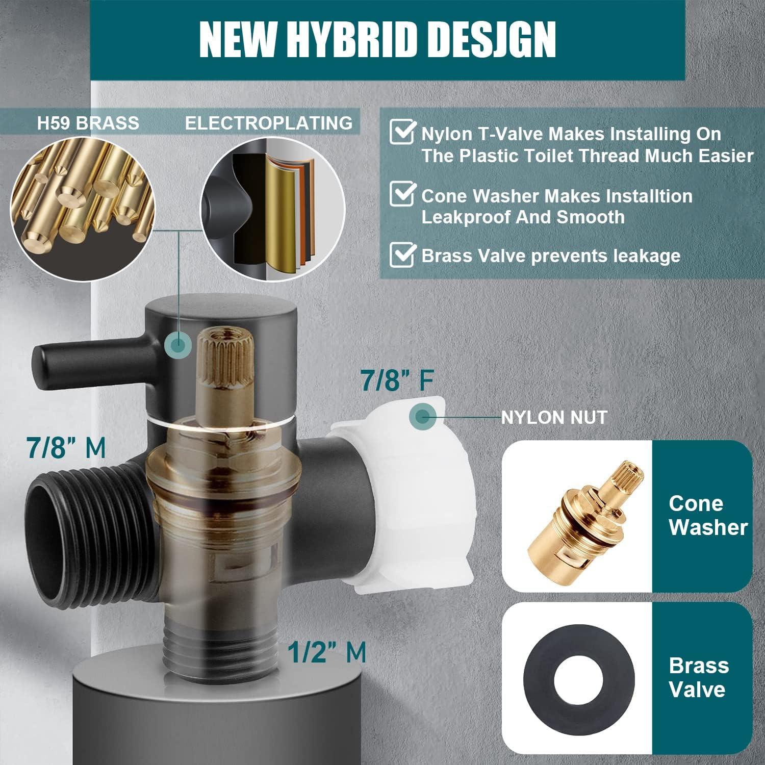 Rociador de Bidet Pugrwei Negro Mate con Manguera 119 cm