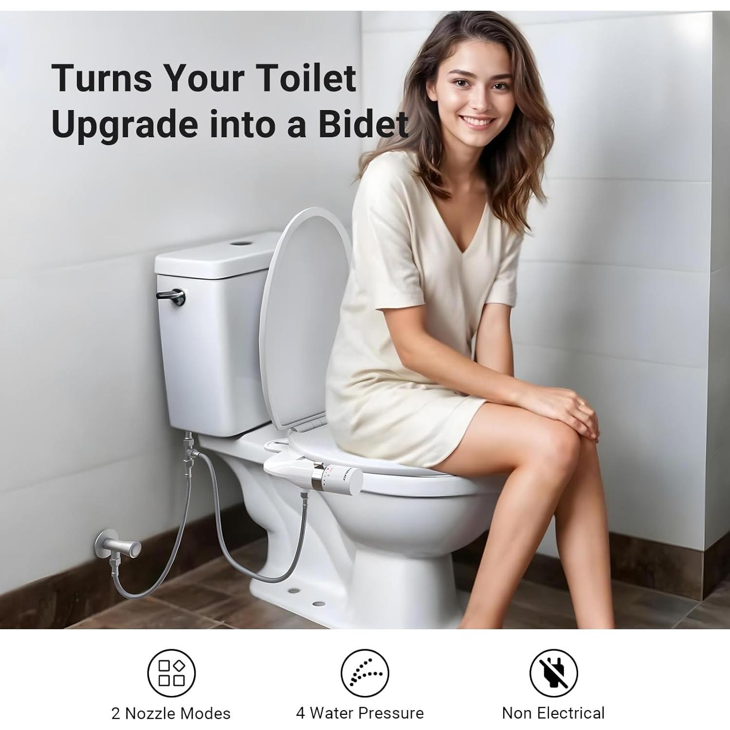 Bidet Doble Boquilla WATERLACE Ultra Delgado Blanco
