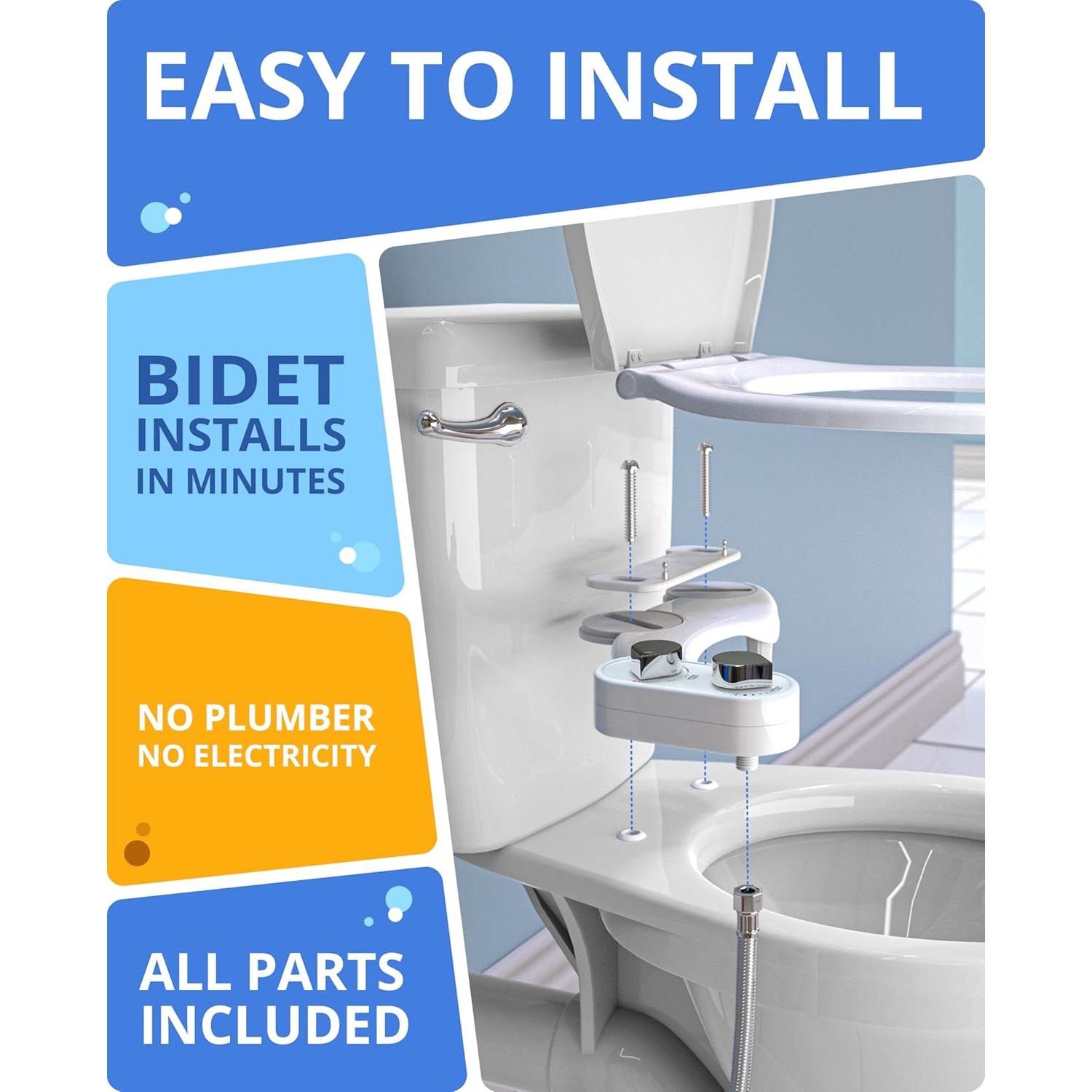 Accesorio de Bidet Clear Rear - Doble Boquilla Ajustable