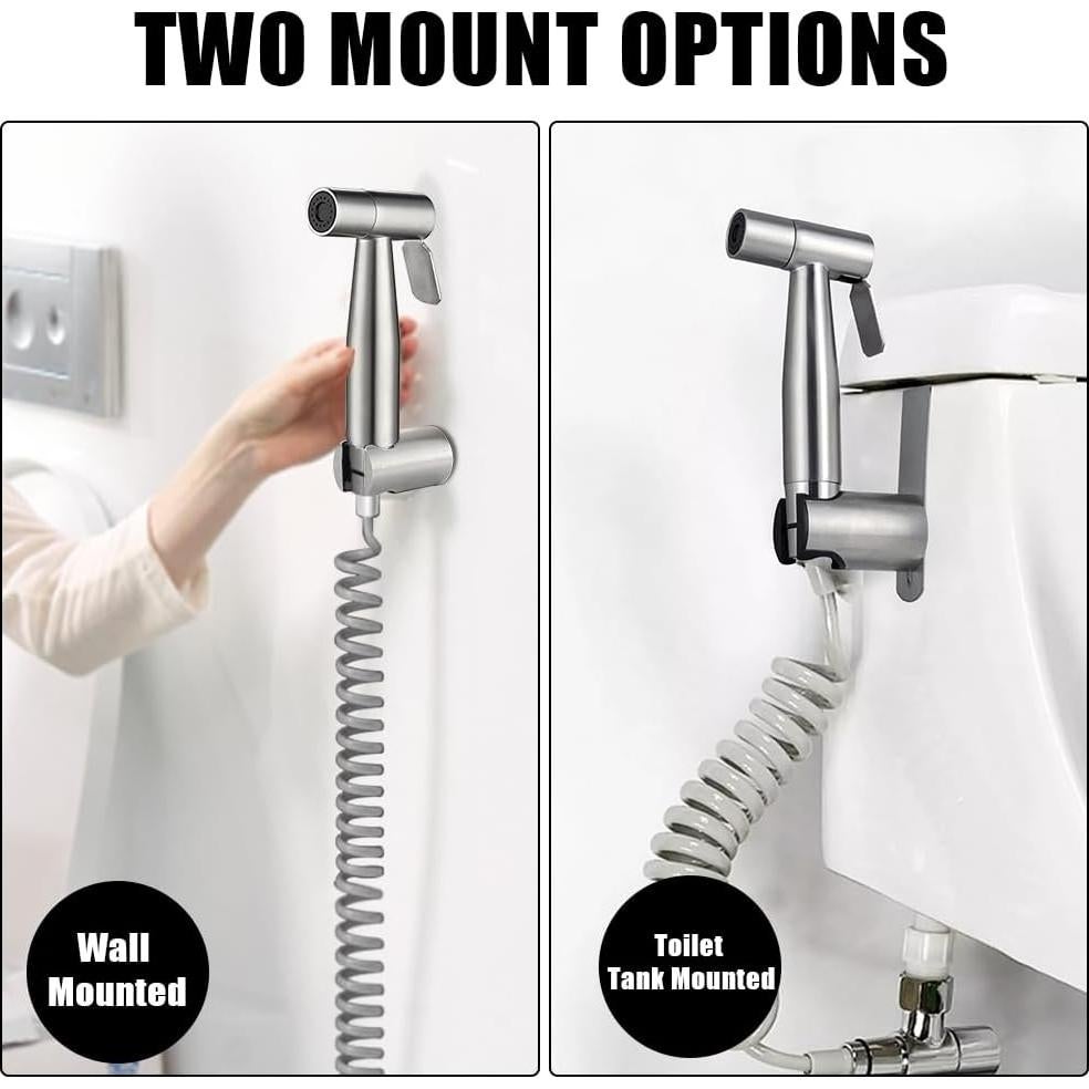 Rociador de Bidet de Mano MUMENG Acero Inoxidable Ajustable