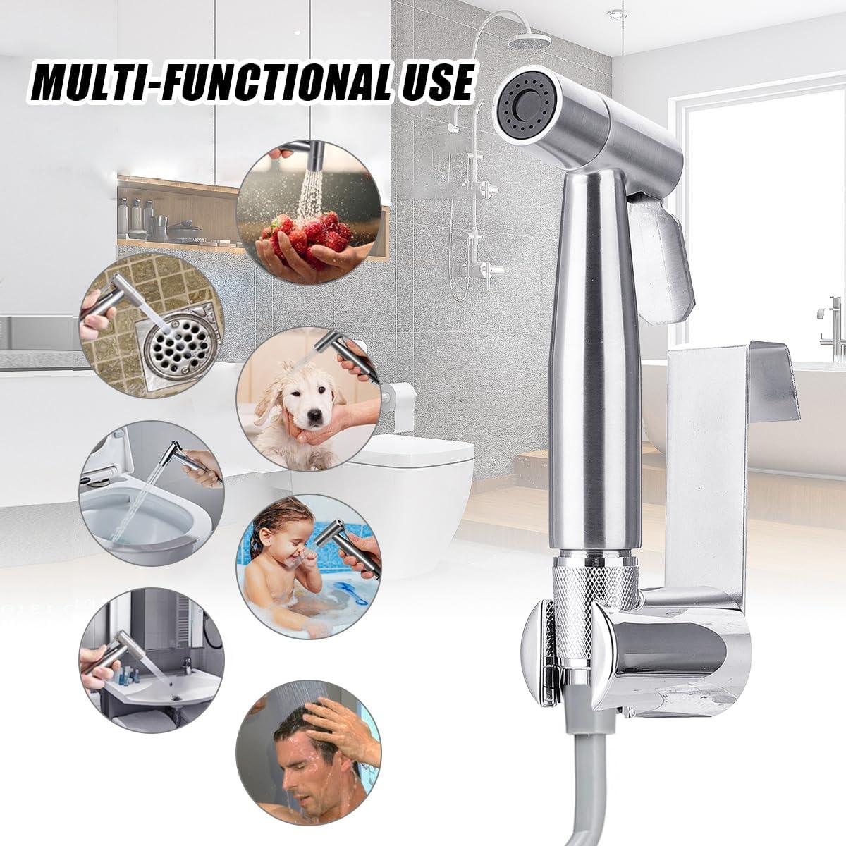 Rociador de Bidet de Mano MUMENG Acero Inoxidable Ajustable