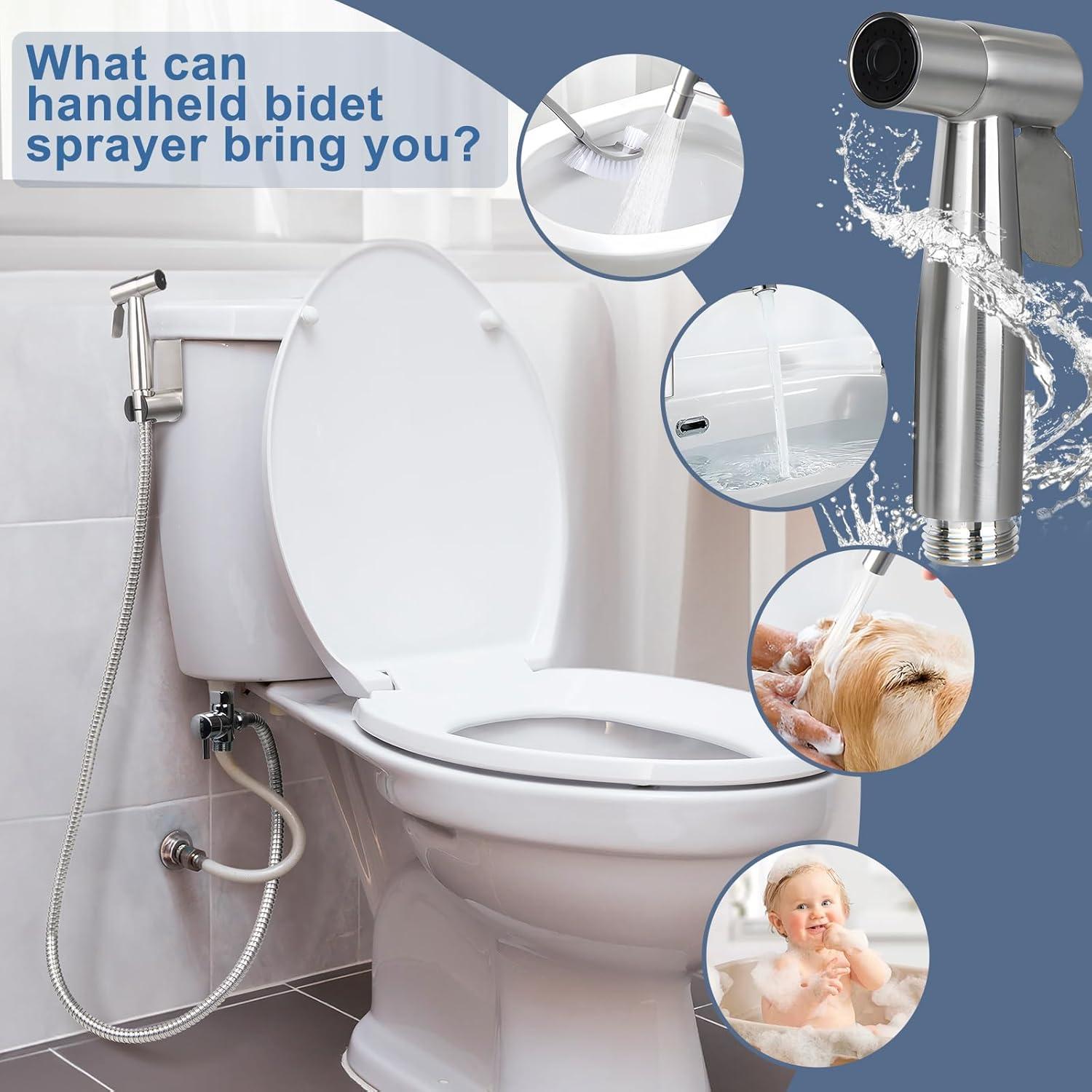 Rociador de Bidet de Mano GuiMemi Acero Inoxidable 150 cm
